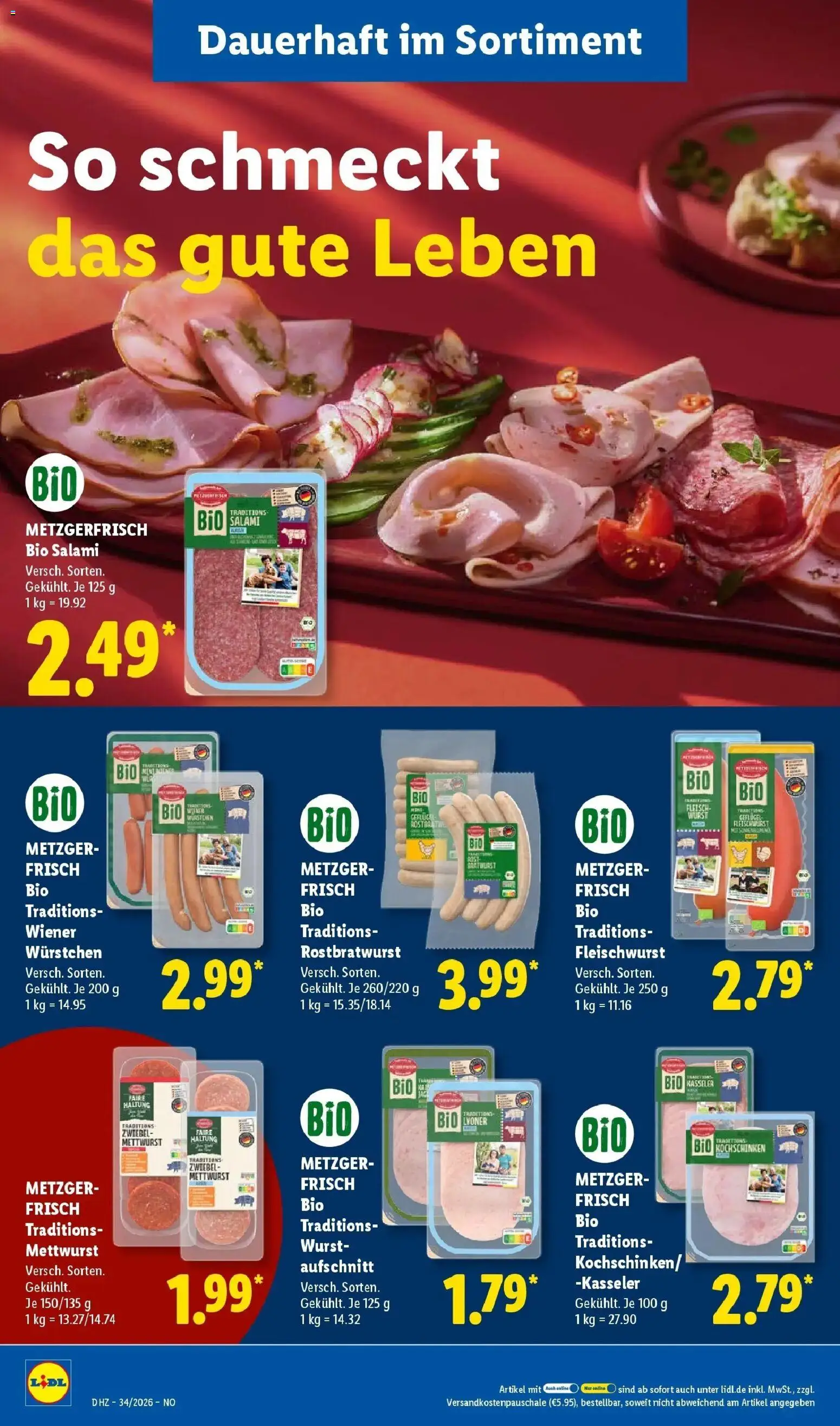 Lidl Prospekt Bad Rothenfelde (ab 17.08.2026) zum Blättern » Angebote | Seite: 22 | Produkte: Wurst, Salami, Fleisch