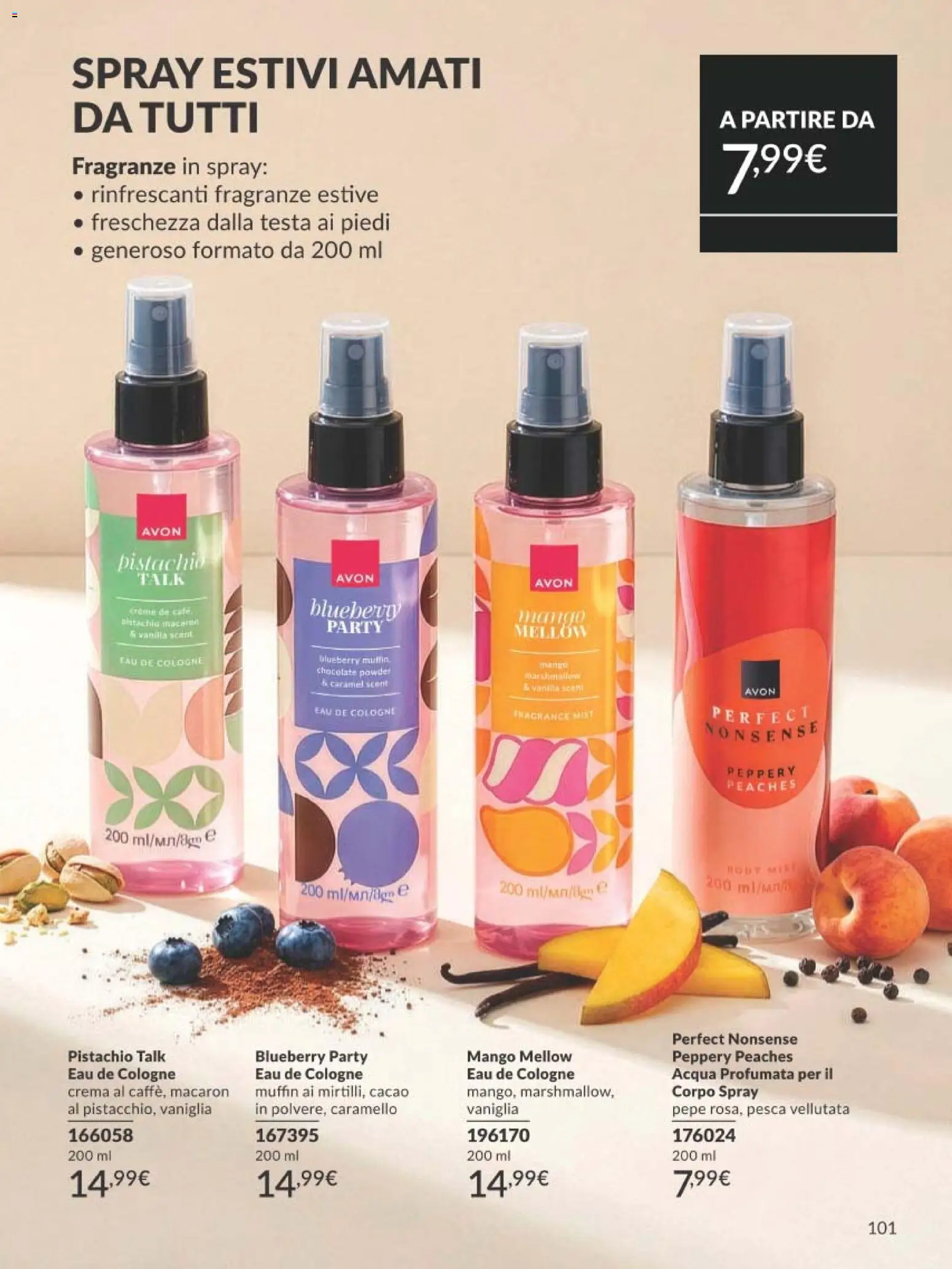 Volantino Avon del 01/08/2026 | Pagina: 101 | Prodotti: Crema, Mango, Pesca, Cacao
