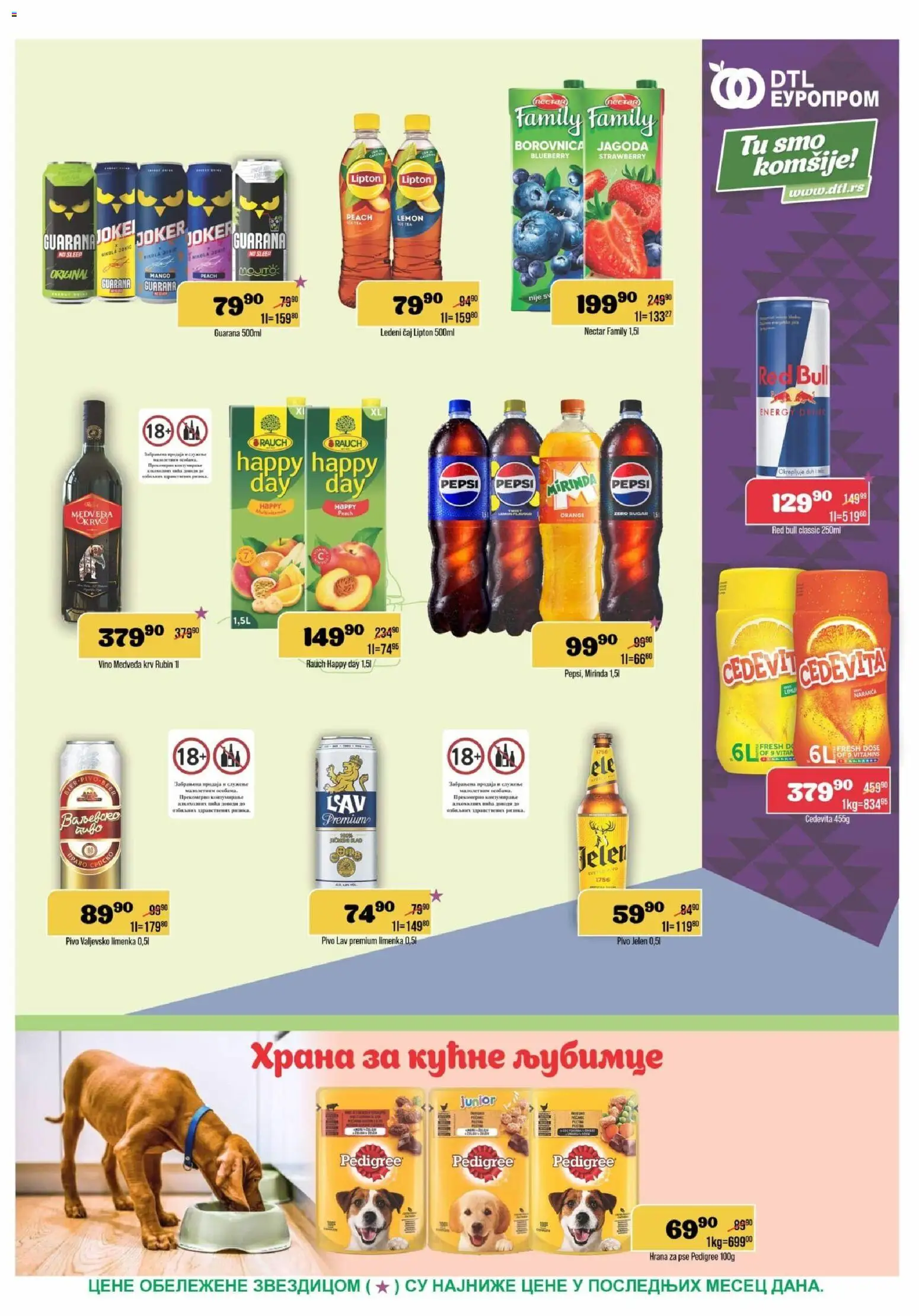 Europrom katalog - važi od 07.10.2026 | Strana: 9 | Proizvode: Hrana za pse, Cedevita, Borovnica, Pepsi
