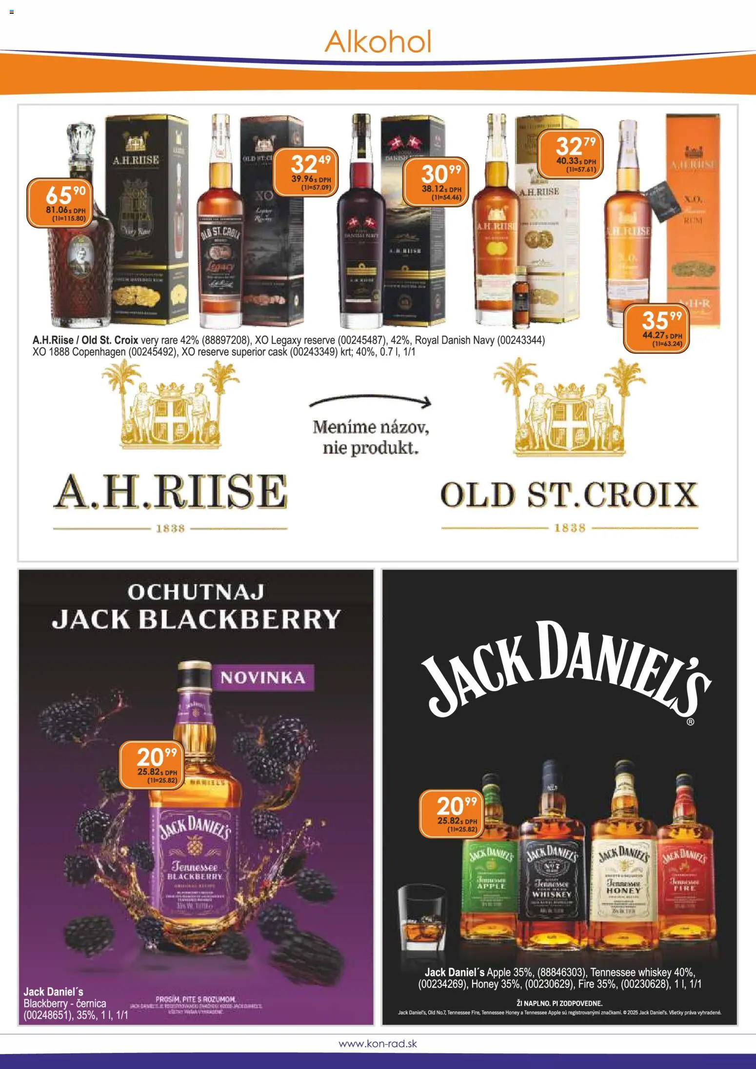 Nové KON - RAD akcie – leták je platný od 01.06.2026 | Strana: 7 | Produkty: Apple, Alkohol, Jack Daniel's