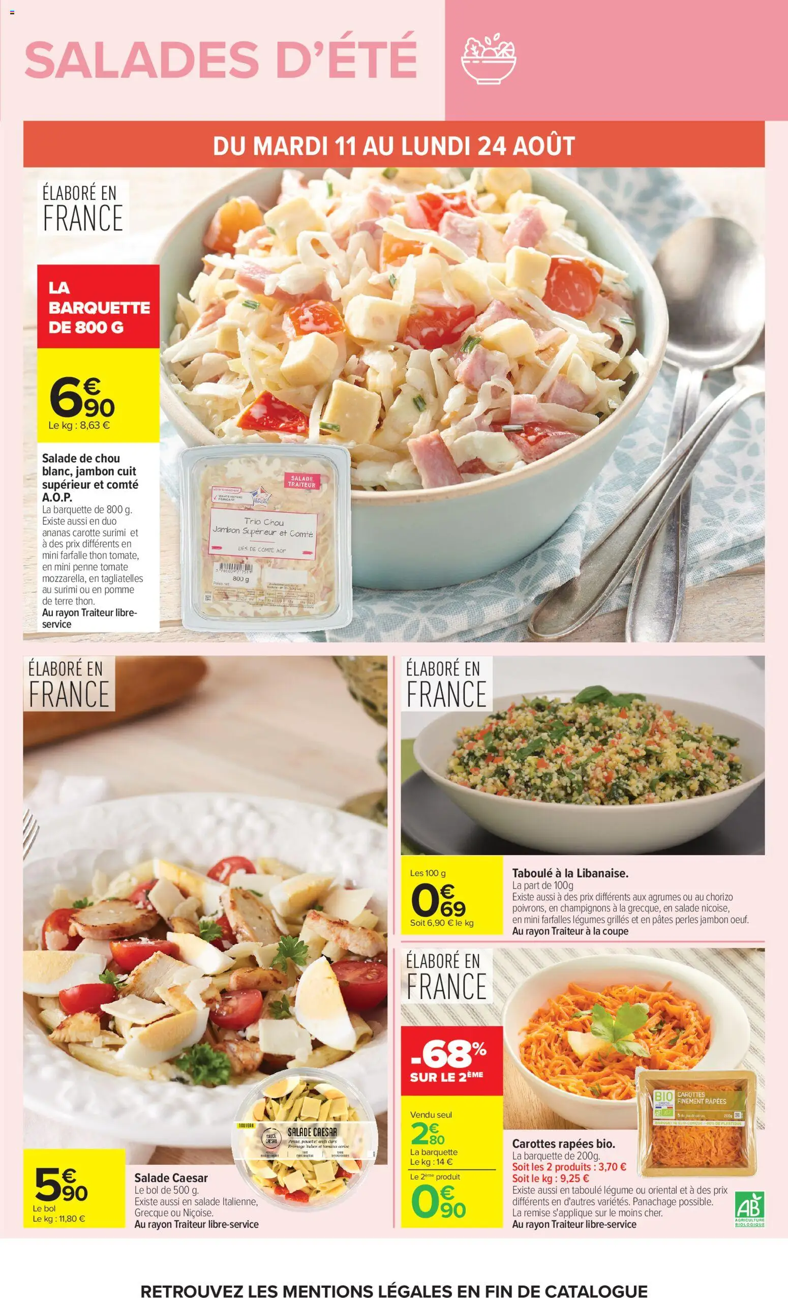 {H1} | Page: 31 | Produits: Carottes, Thon, Fromage, Jambon