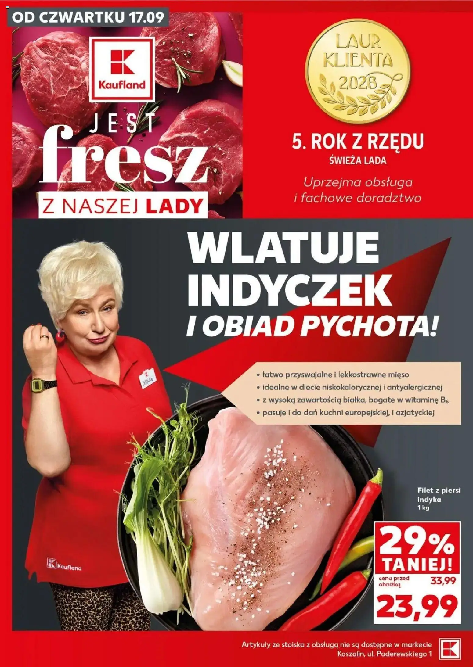 Kaufland gazetka - Super sobota od 19.09.2026 - od jutra PDF | Strona: 8 | Produkty: Piersi, Mięso, Filet