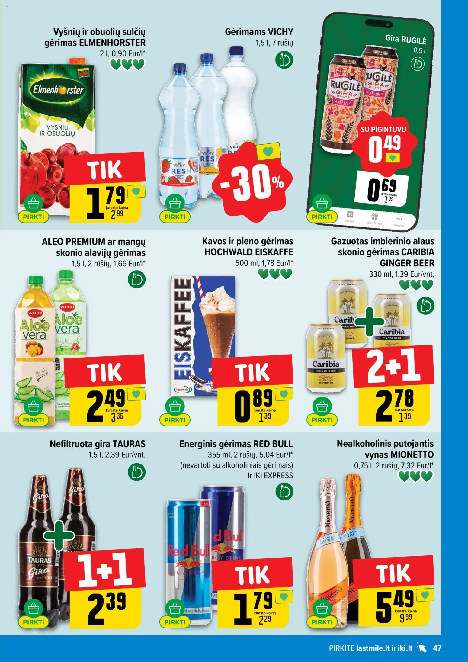 IKI akcijos nuo 2026.09.20 | Puslapis: 47 | Prekių: Energinis gėrimas, Vynas
