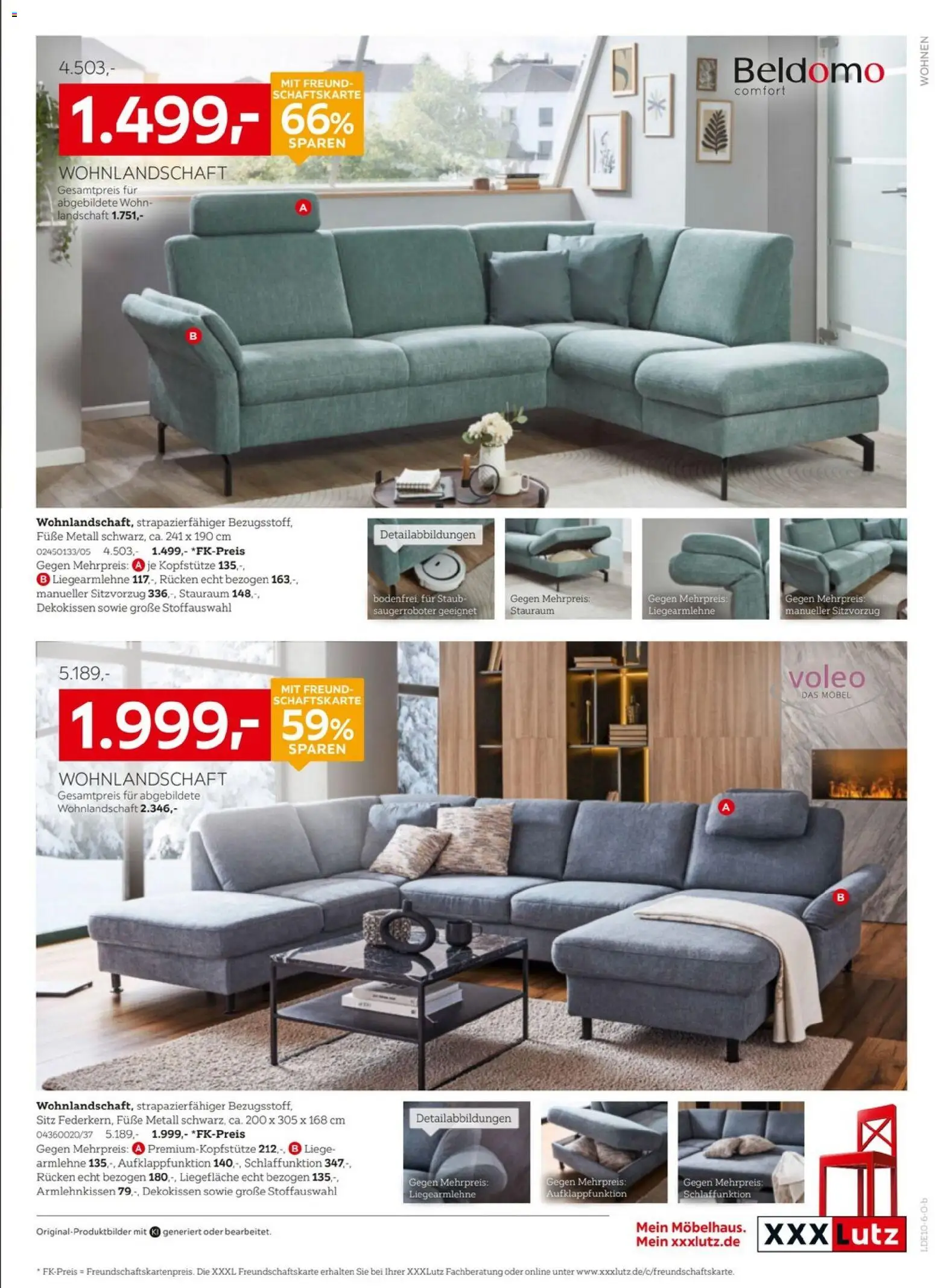 XXXLutz Red Shopping Week – gültig ab 03.10.2026 | Seite: 6 | Produkte: Wohnlandschaft, Liege
