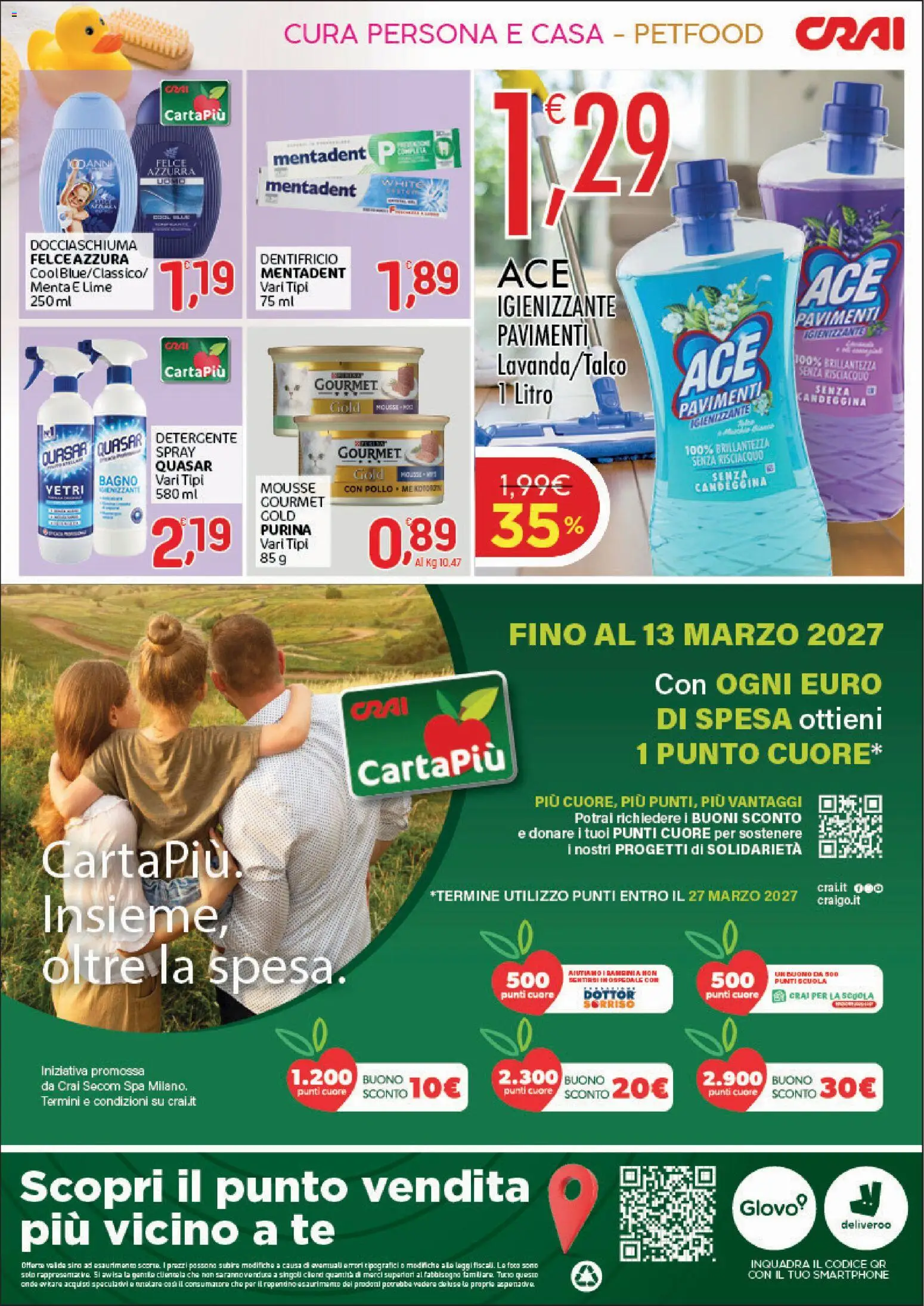 Volantino CRAI del 20/08/2026 | Pagina: 4 | Prodotti: Dentifricio, Tè, Candeggina, Lime