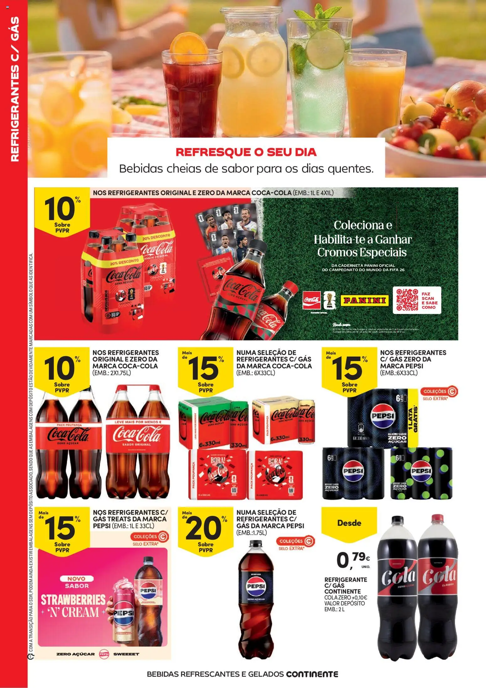 Continente Bebidas Refrescantes e Gelados │ válido de 23/06/2026 | Página: 2 | Produtos: Refrigerante, Açúcar