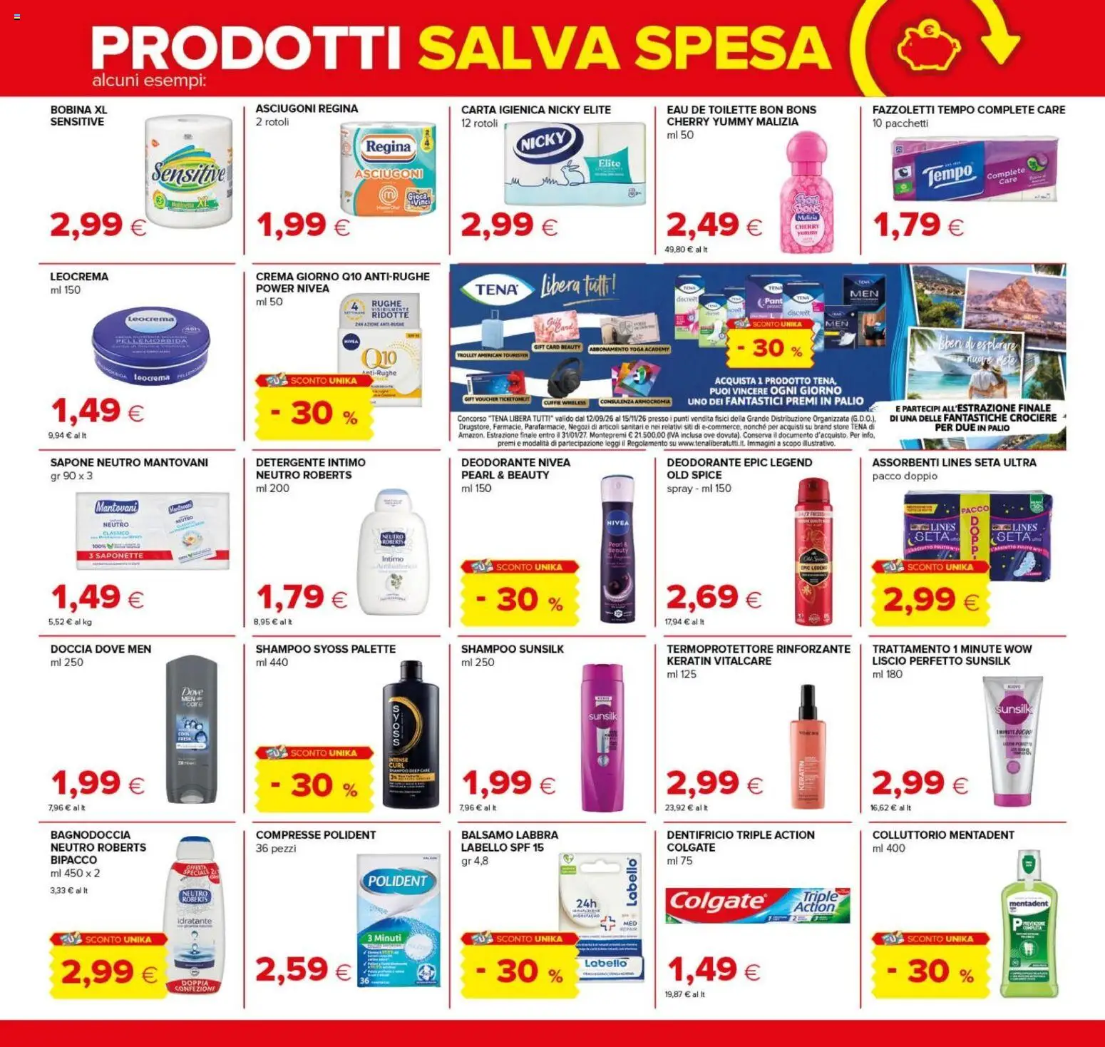 Volantino Oasi del 08/10/2026 | Pagina: 19 | Prodotti: Shampoo, Balsamo, Dentifricio, Doccia