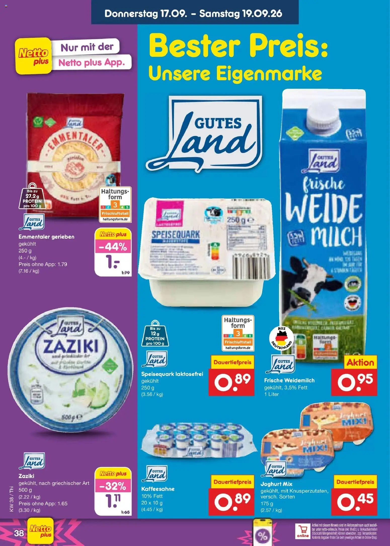 Netto Marken-Discount Prospekt Pirna – gültig ab 14.09.2026 | Seite: 52 | Produkte: Milch, Joghurt, Speisequark