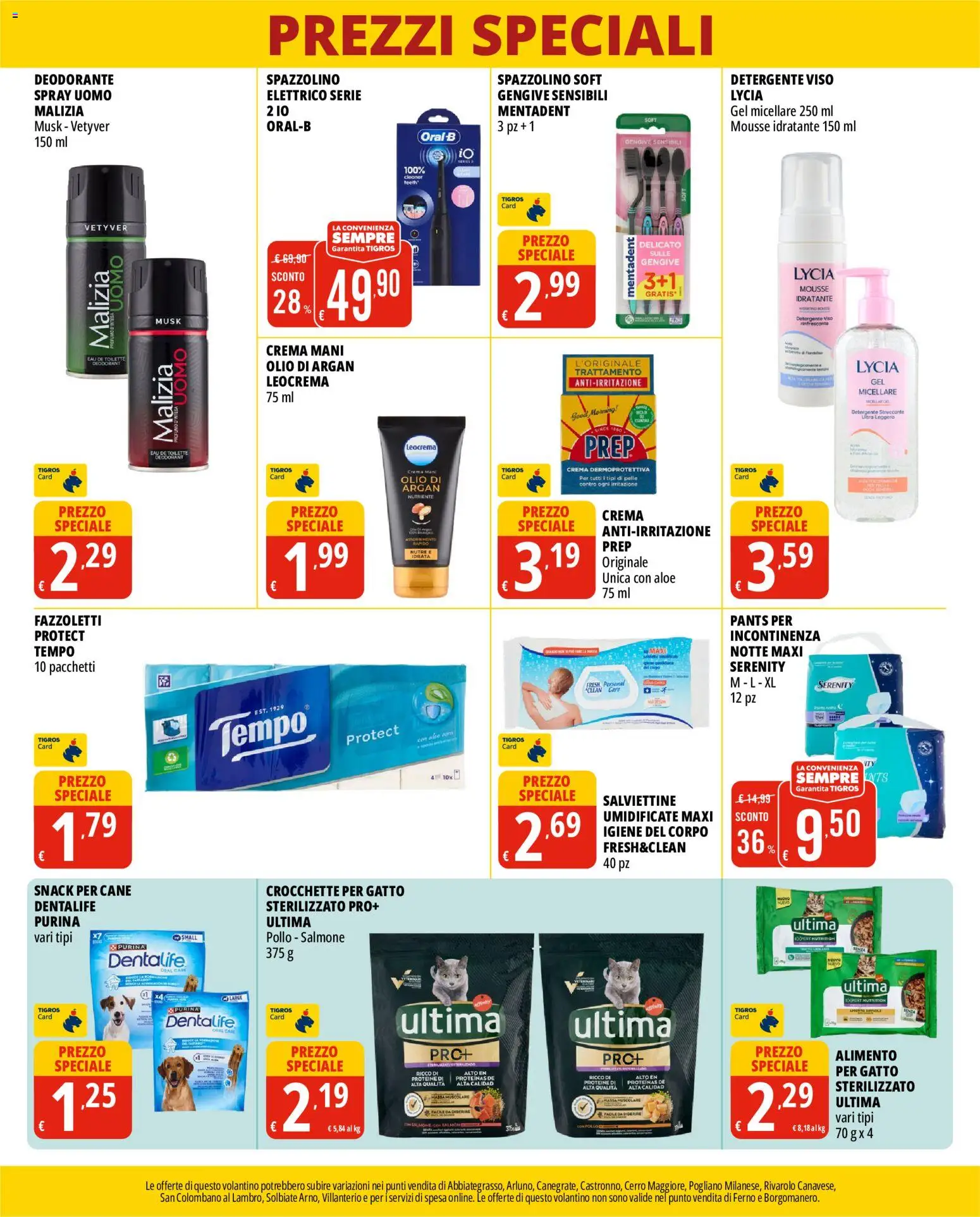 Volantino Tigros del 28/10/2026 | Pagina: 10 | Prodotti: Deodorante, Salmone, Fazzoletti, Crocchette