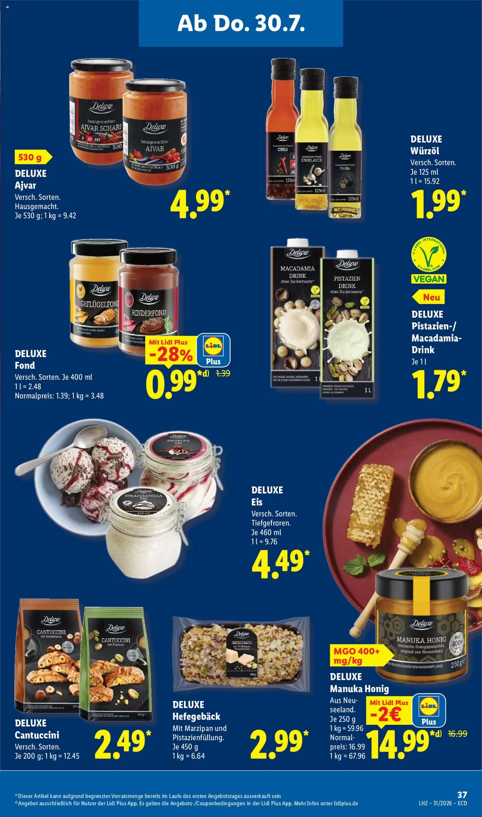 Lidl Prospekt – gültig ab 27.07.2026 | Seite: 57 | Produkte: Pistazien, Knoblauch, Chili, Eis