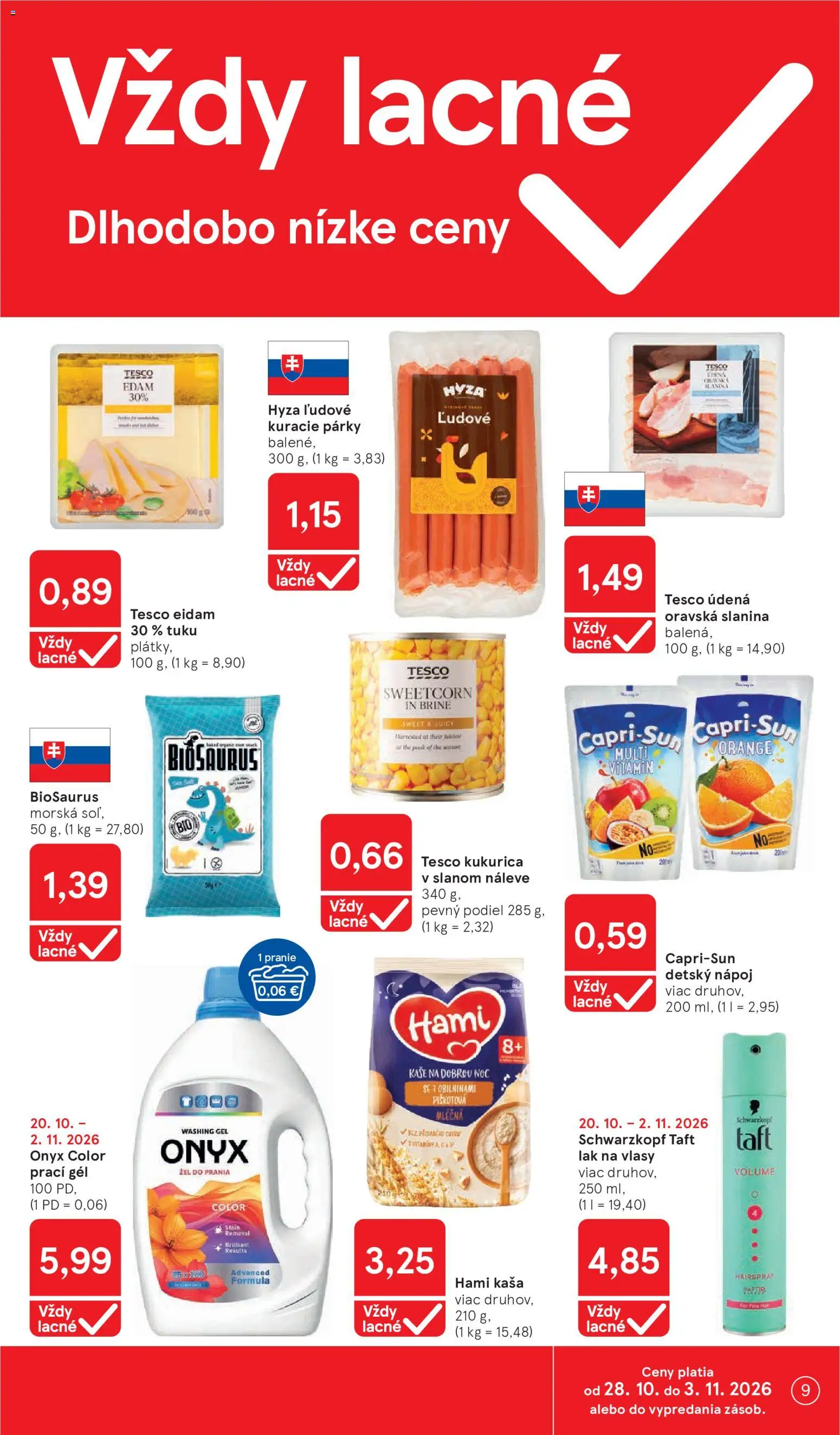 Nové Tesco akcie – leták je platný od 28.10.2026 | Strana: 9