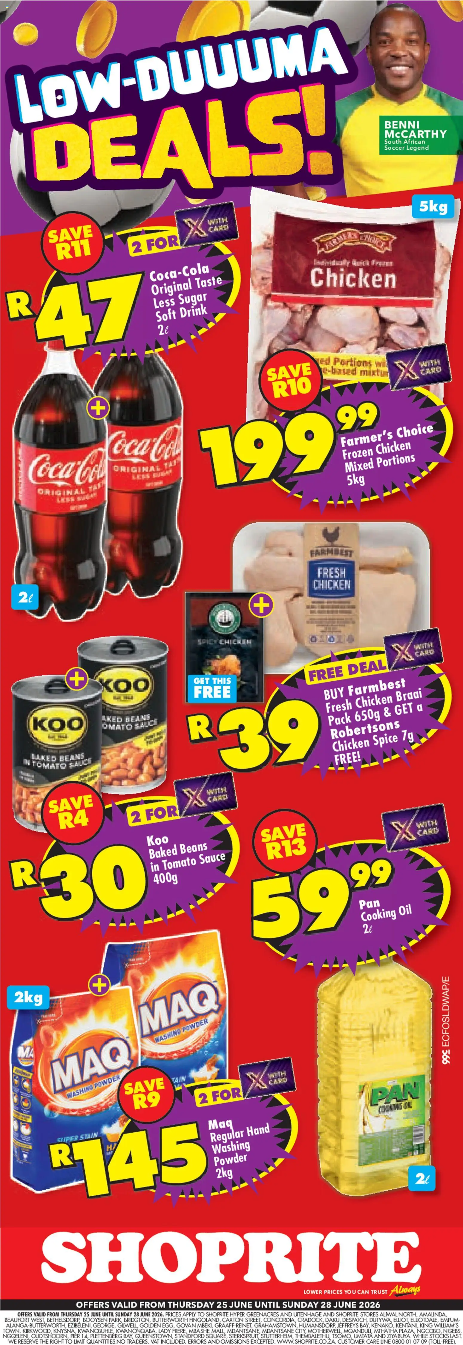 New Shoprite catalogue – valid from 25/06/2026 | Page: 1 | Products: Oil, Tomato sauce, Washing powder, Sugar