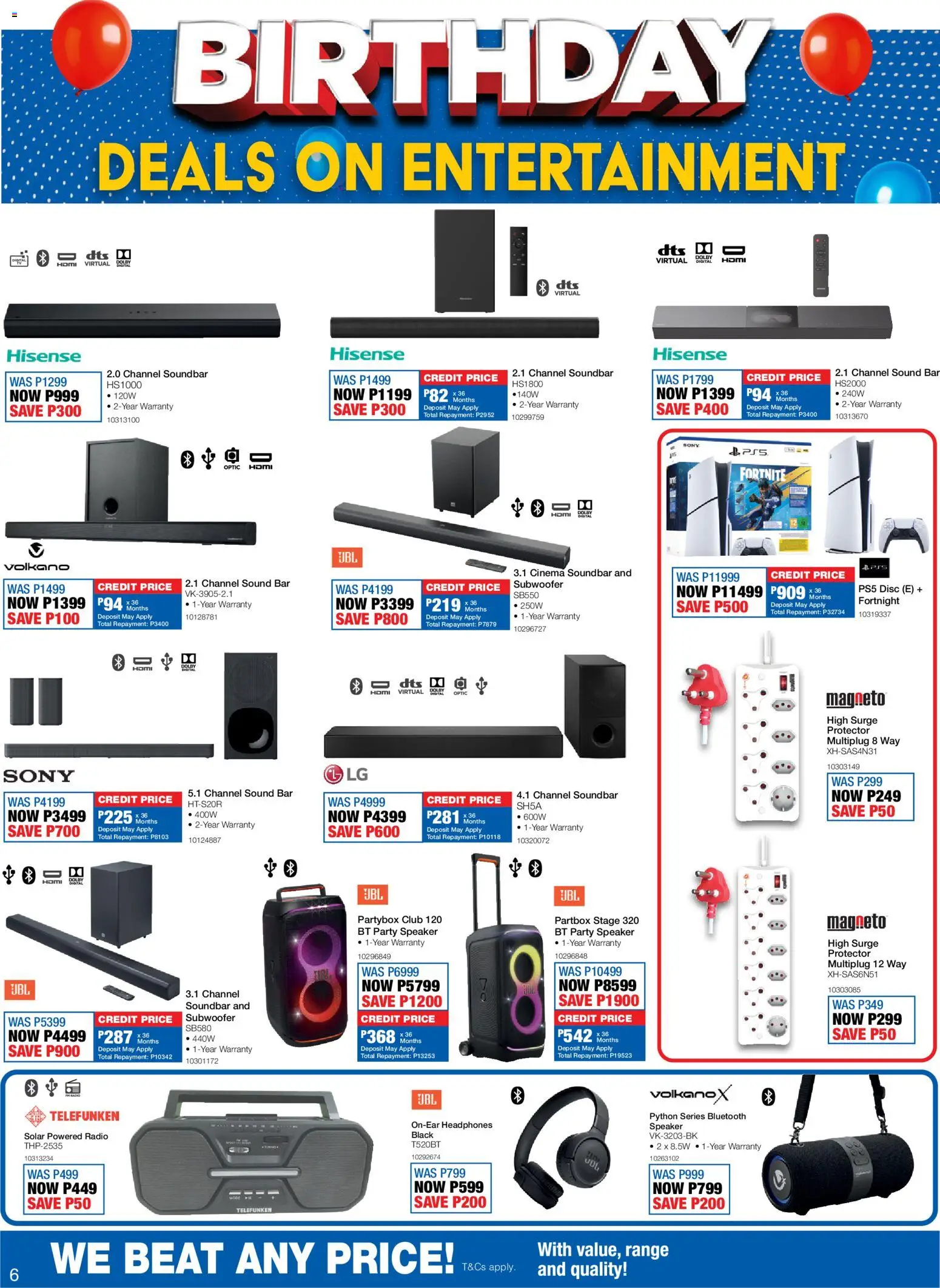 New OK Furniture catalogue – valid from 15.06.2026 | Page: 6 | Products: Radio, Headphones, Speaker, Surge protector