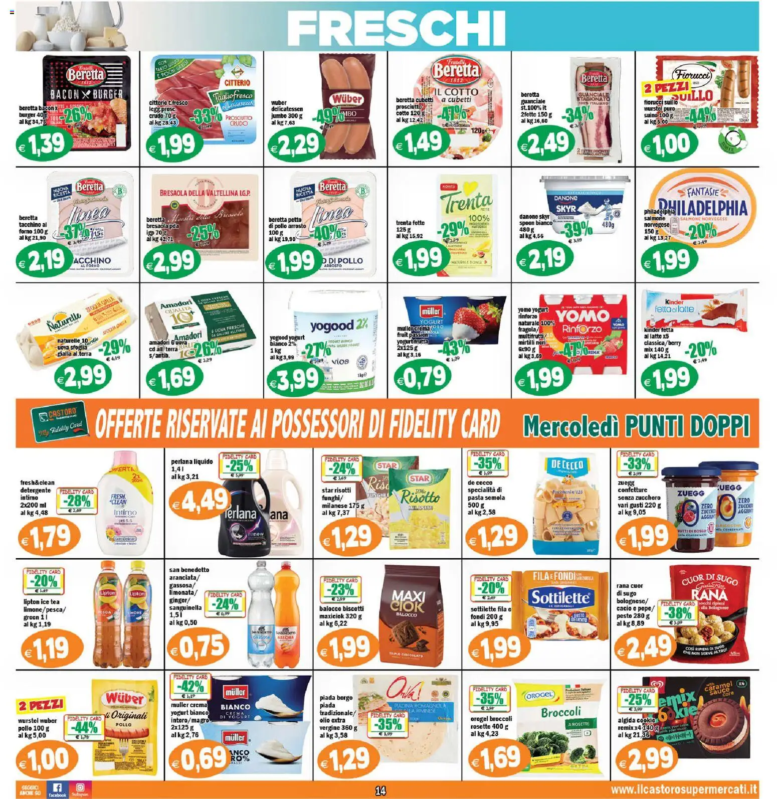 Volantino Il Castoro del 02/10/2026 | Pagina: 14 | Prodotti: De Cecco, Olio, Broccoli, Guanciale