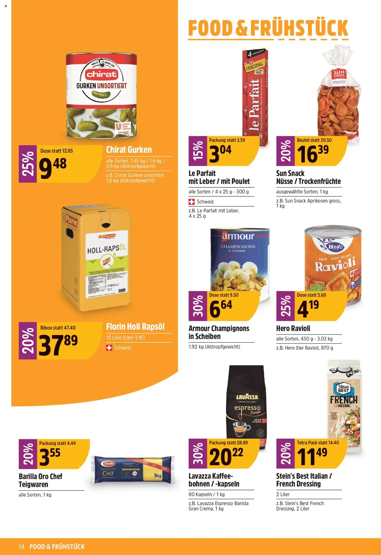 TopCC aktionen – gültig ab 17.08.2026 | Seite: 14 | Produkte: Dressing, Champignons, Kaffee, Nüsse