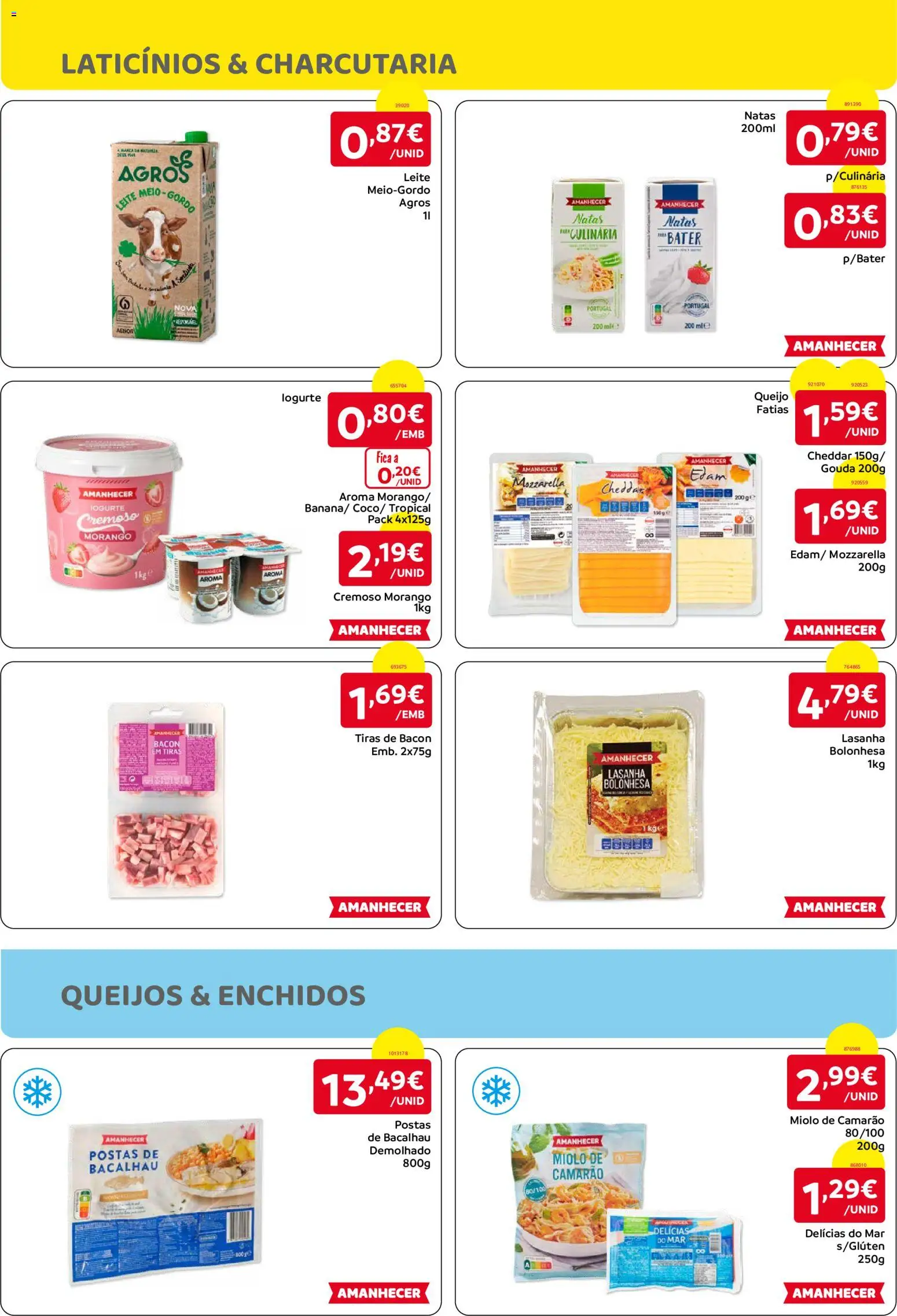 Amanhecer folheto │ válido de 17/09/2026 | Página: 6 | Produtos: Bacalhau, Laticínios, Queijo, Natas