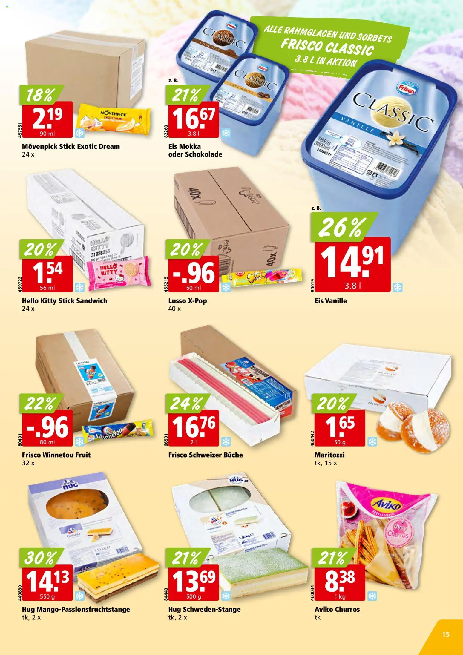 Aligro aktionen – gültig ab 05.10.2026 | Seite: 15 | Produkte: Vanille, Schokolade, Eis