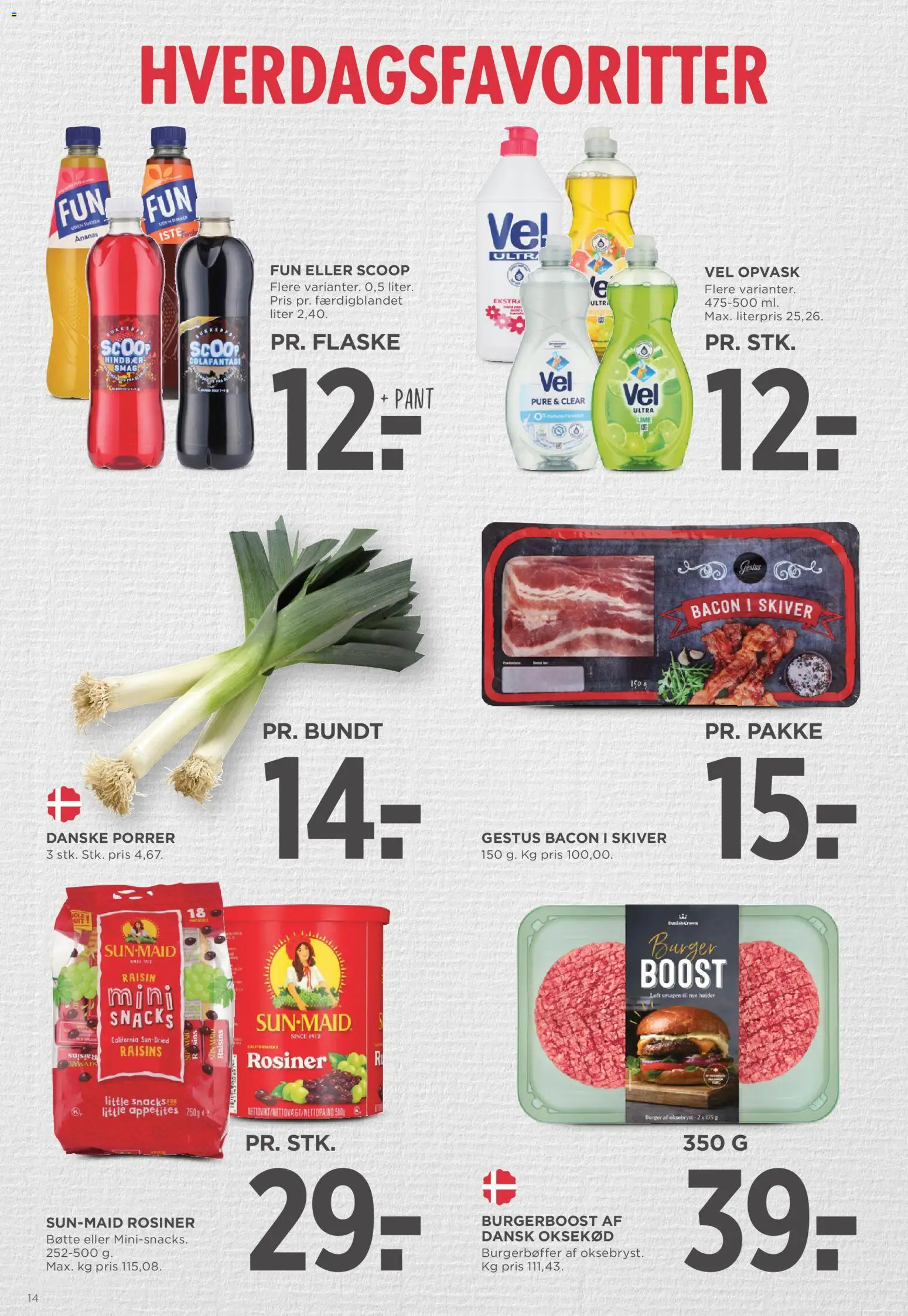 Meny tilbudsavis – gyldig fra 23/10/2026 | Side: 19 | Produkter: Oksekød, Rosiner, Hindbær, Bacon