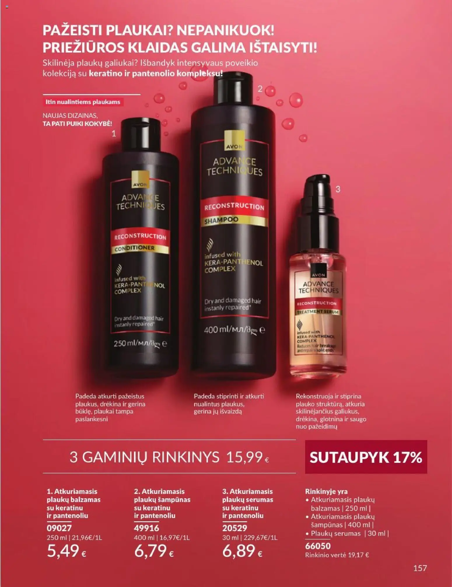 AVON akcijos nuo 2026.09.01 | Puslapis: 157 | Prekių: Balzamas, Šampūnas