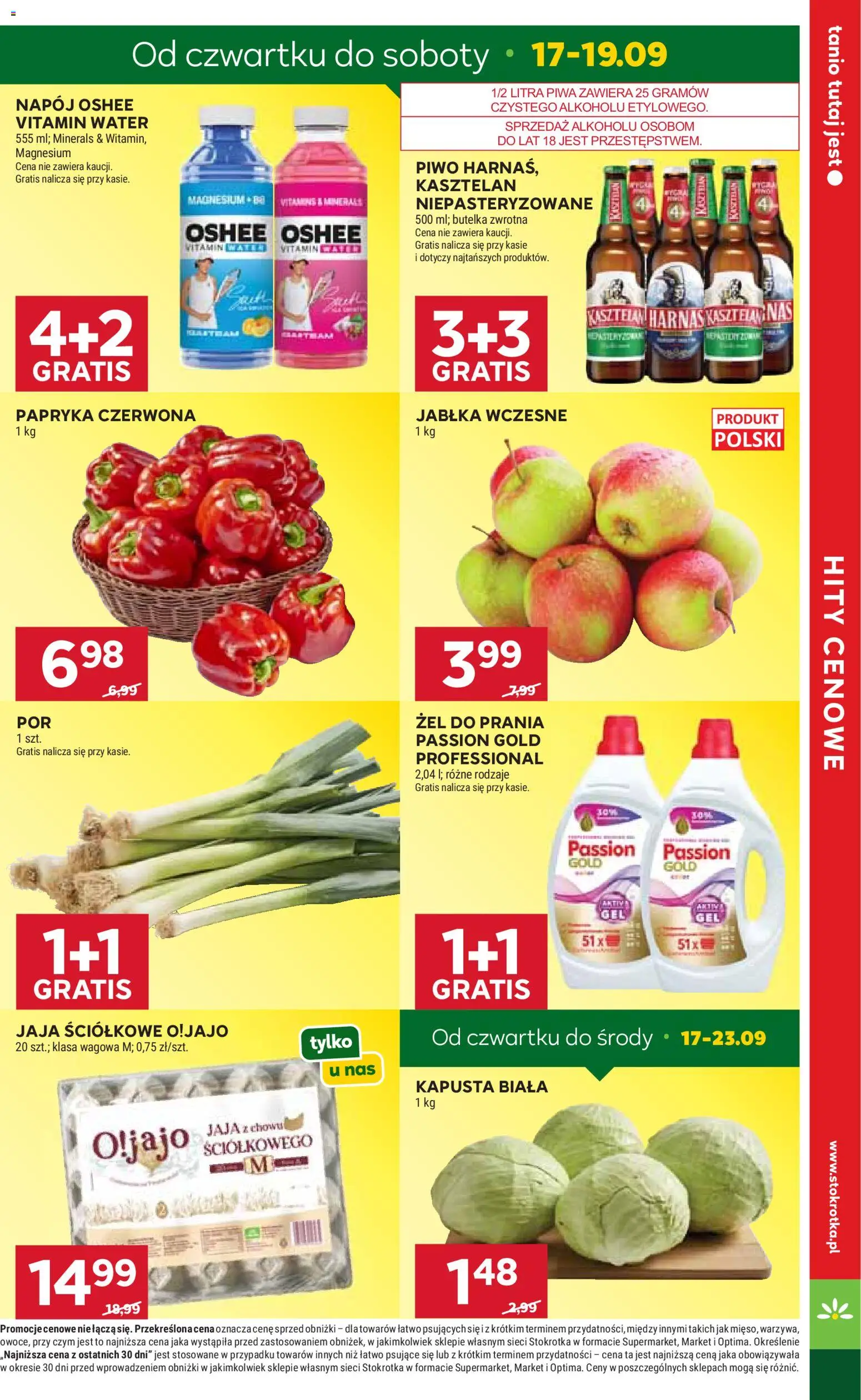 Stokrotka gazetka - Market od 17.09.2026 | Strona: 7 | Produkty: Papryka, Piwo, Jabłka, Jaja