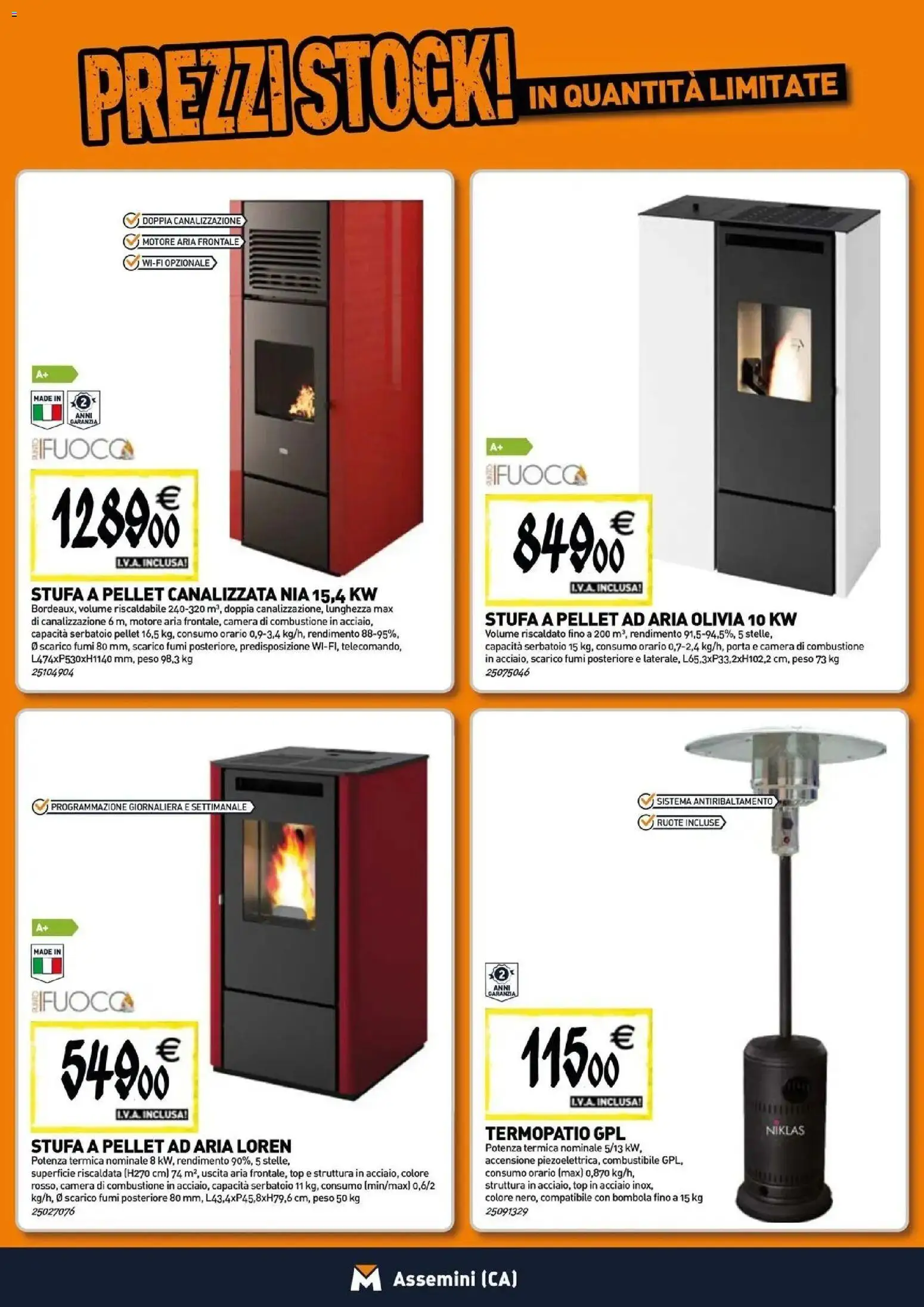 Volantino TECNOMAT del 29/10/2026 | Pagina: 9 | Prodotti: Pellet, Stufa a pellet, Stufa, Top
