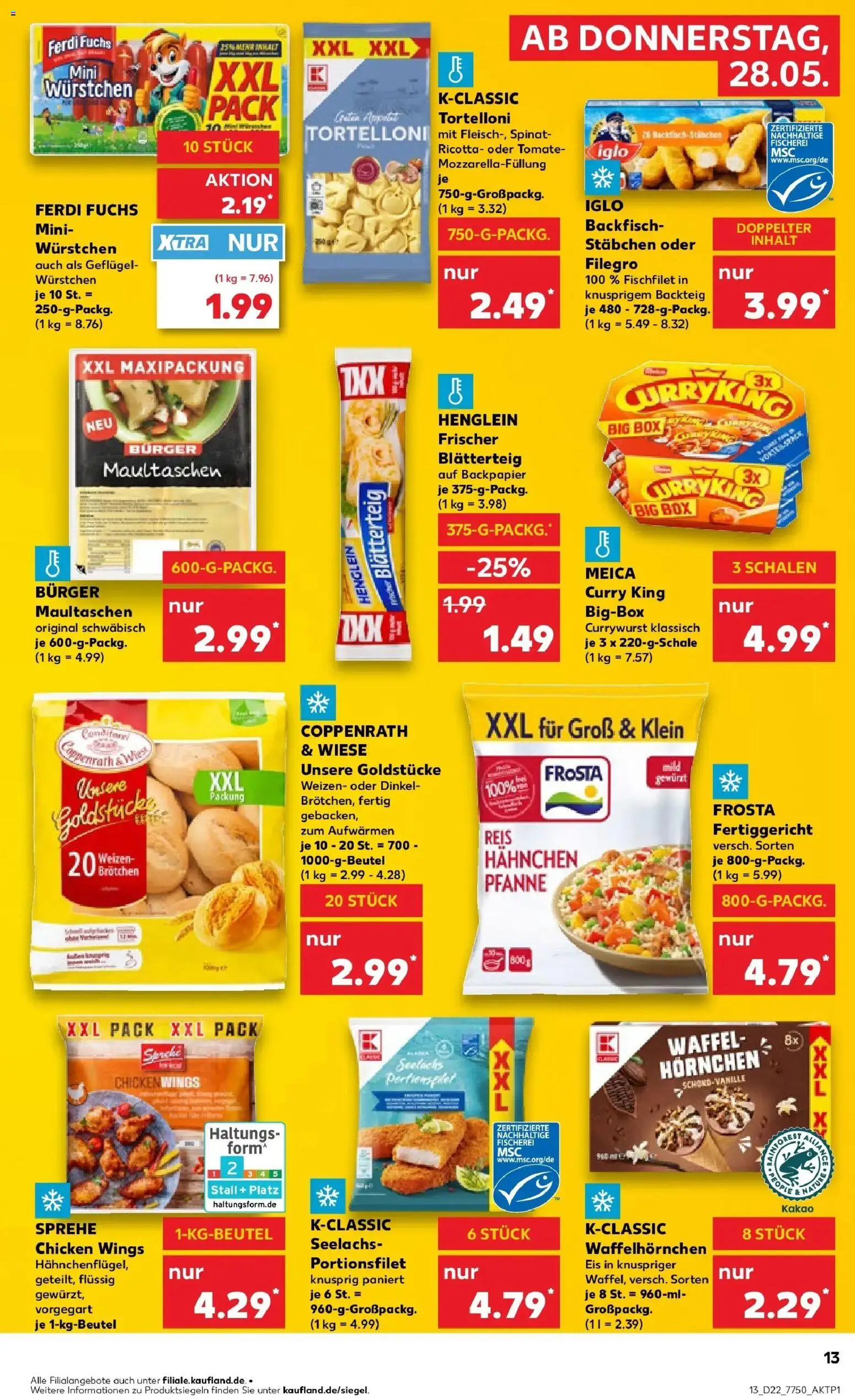 Kaufland Prospekt Völklingen – gültig ab 26.05.2026 | Seite: 18 | Produkte: Hahnchen, Box, Iglo, Maultaschen