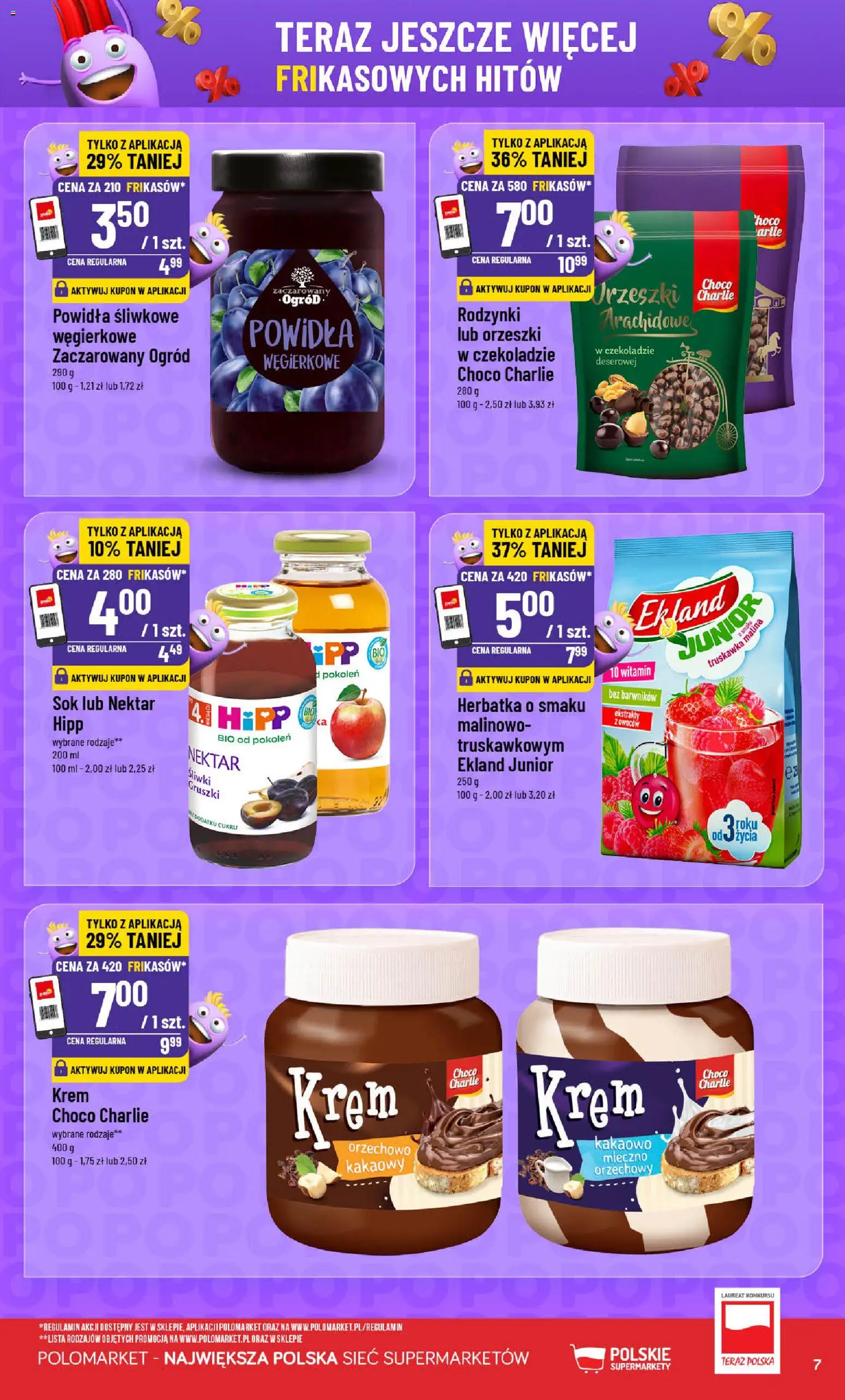 POLOmarket gazetka - Frikasowe Hity od 13.05.2026 | Strona: 7 | Produkty: Malina, Sok, Krem, Rodzynki