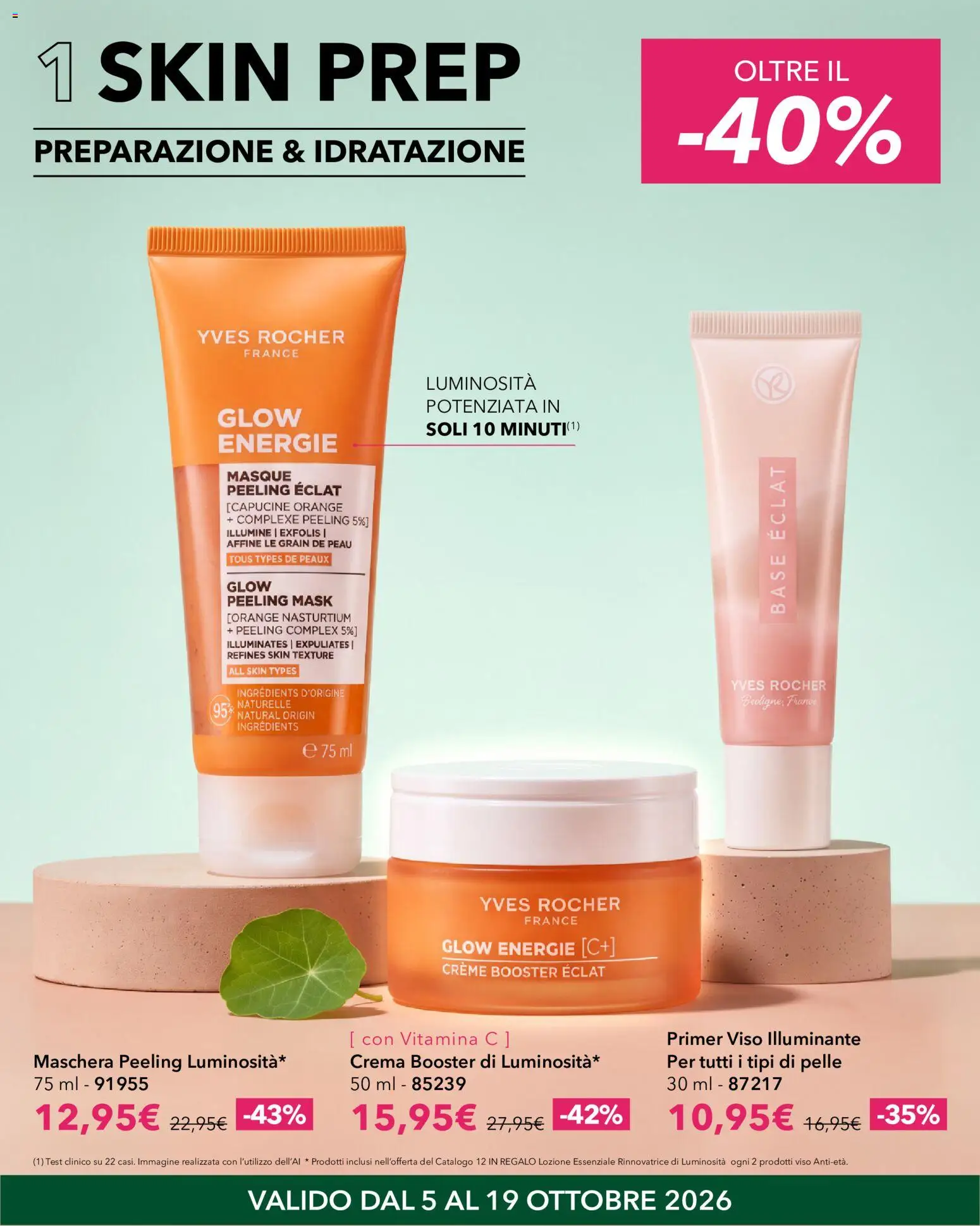 Volantino Yves Rocher del 05/10/2026 | Pagina: 2 | Prodotti: Illuminante, Crema, Maschera, Peeling