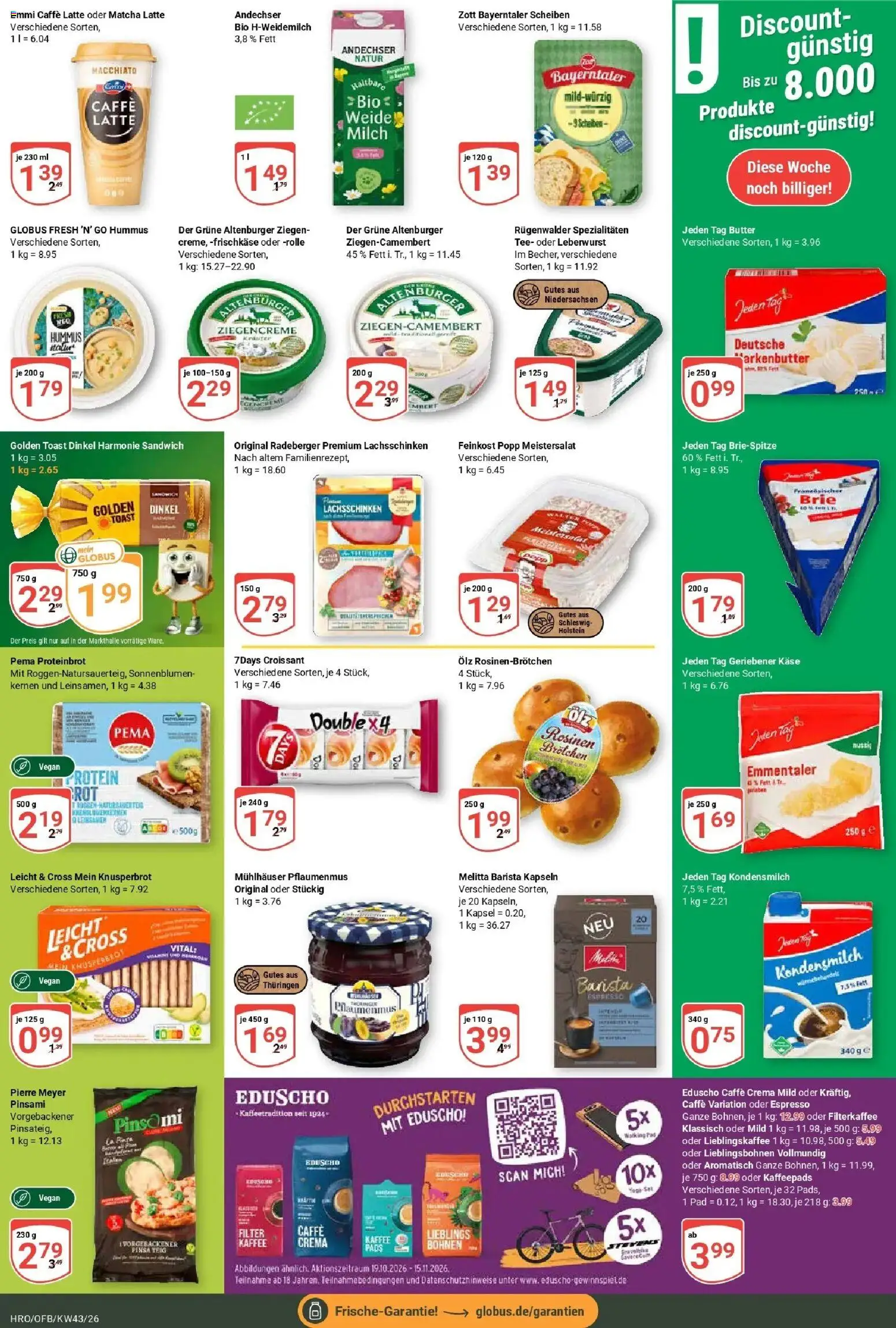 Globus Prospekt Rostock (ab 19.10.2026) » Angebote online | Seite: 12 | Produkte: Melitta, Käse, Walking, Rosinen