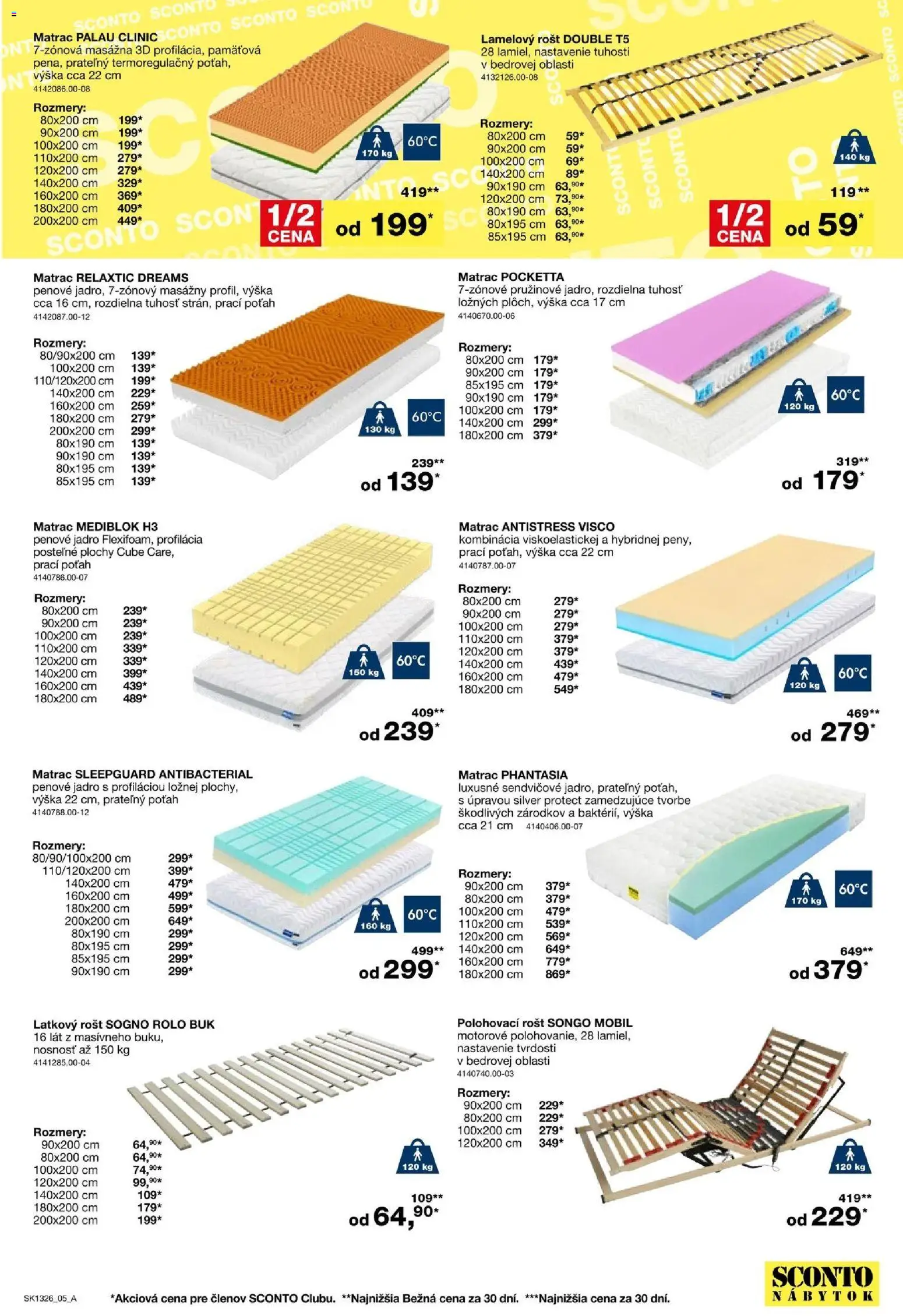 Nové Sconto nábytok akcie – leták je platný od 14.10.2026 | Strana: 5 | Produkty: Nábytok, Matrac, Mobil