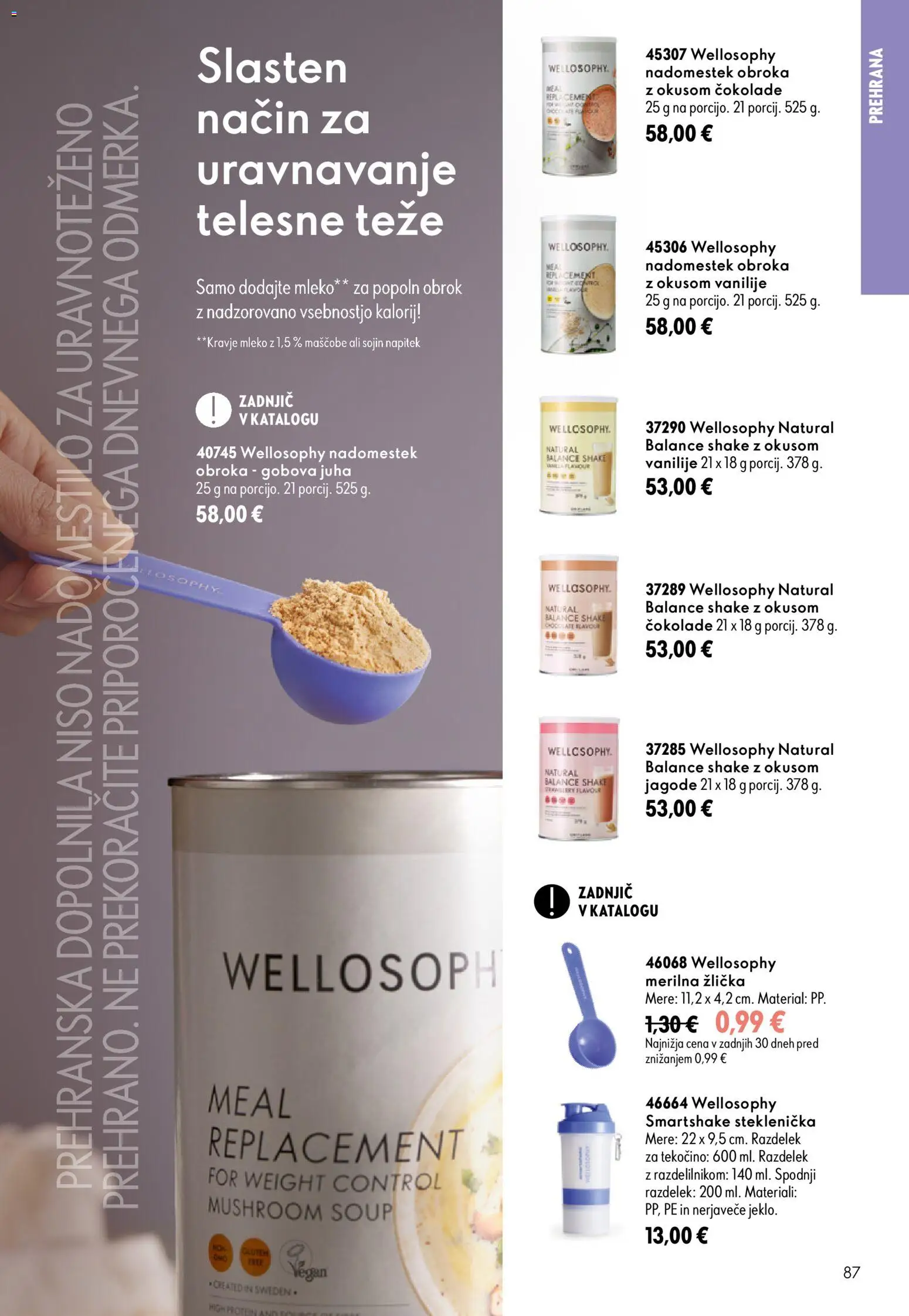 Novi Oriflame katalog ponudbe – veljaven od 16.09.2026 | Stran: 87 | Izdelki: Prehranska dopolnila, Juha, Mleko, Jagode