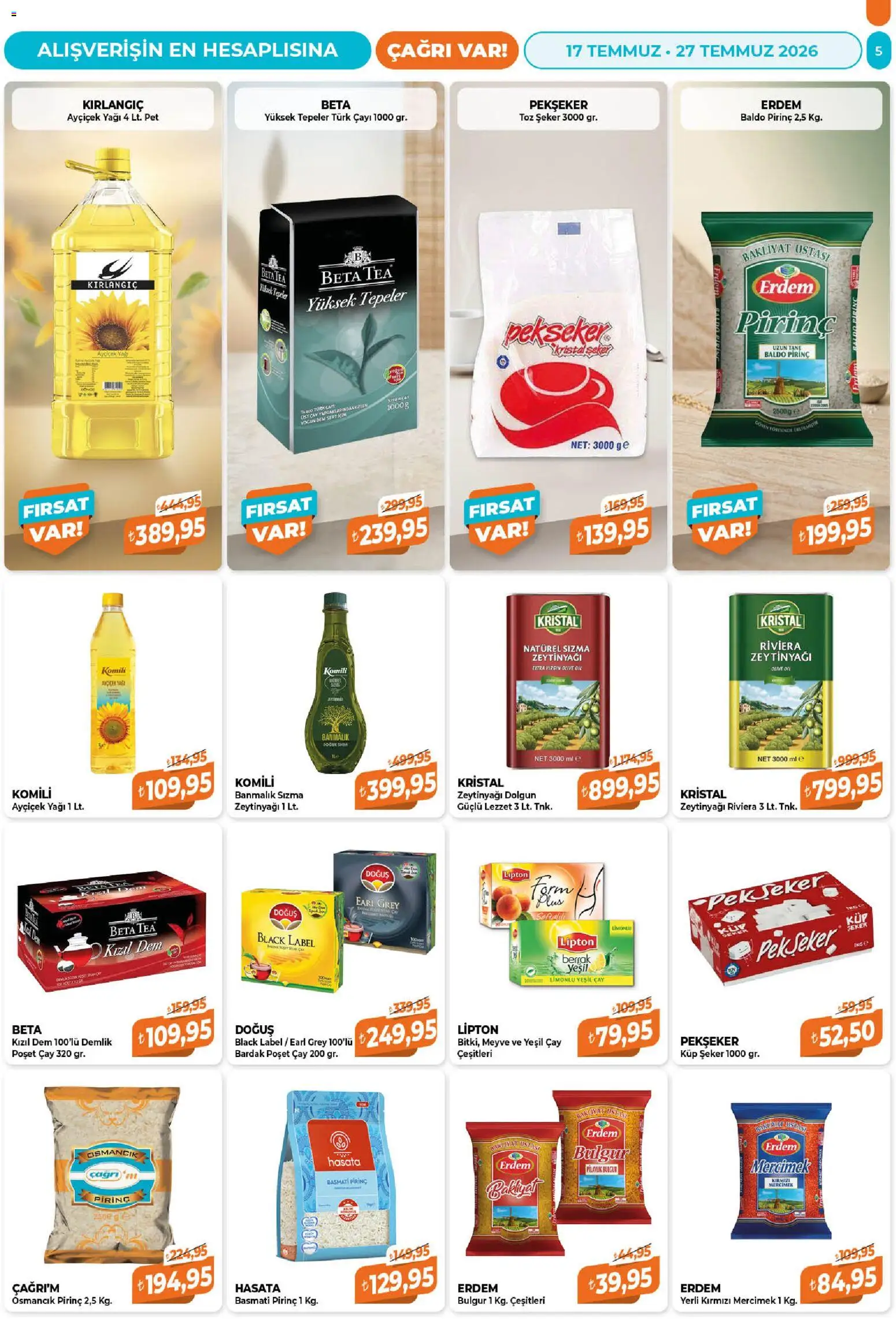 Çağrı Market Katalog - 17 Temmuz 2026 tarihinden itibaren geçerlidir | Sayfa: 5