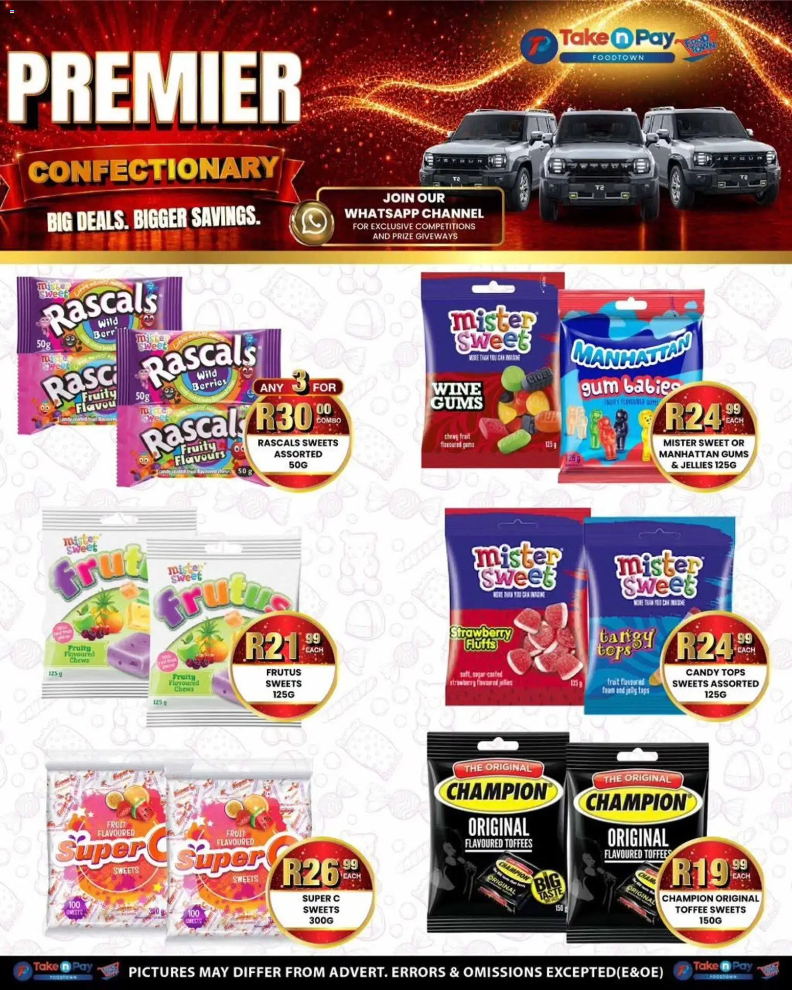 New Take n Pay catalogue – valid from 29/06/2026 | Page: 5 | Products: Sweets, Wine, Foam, Fruit