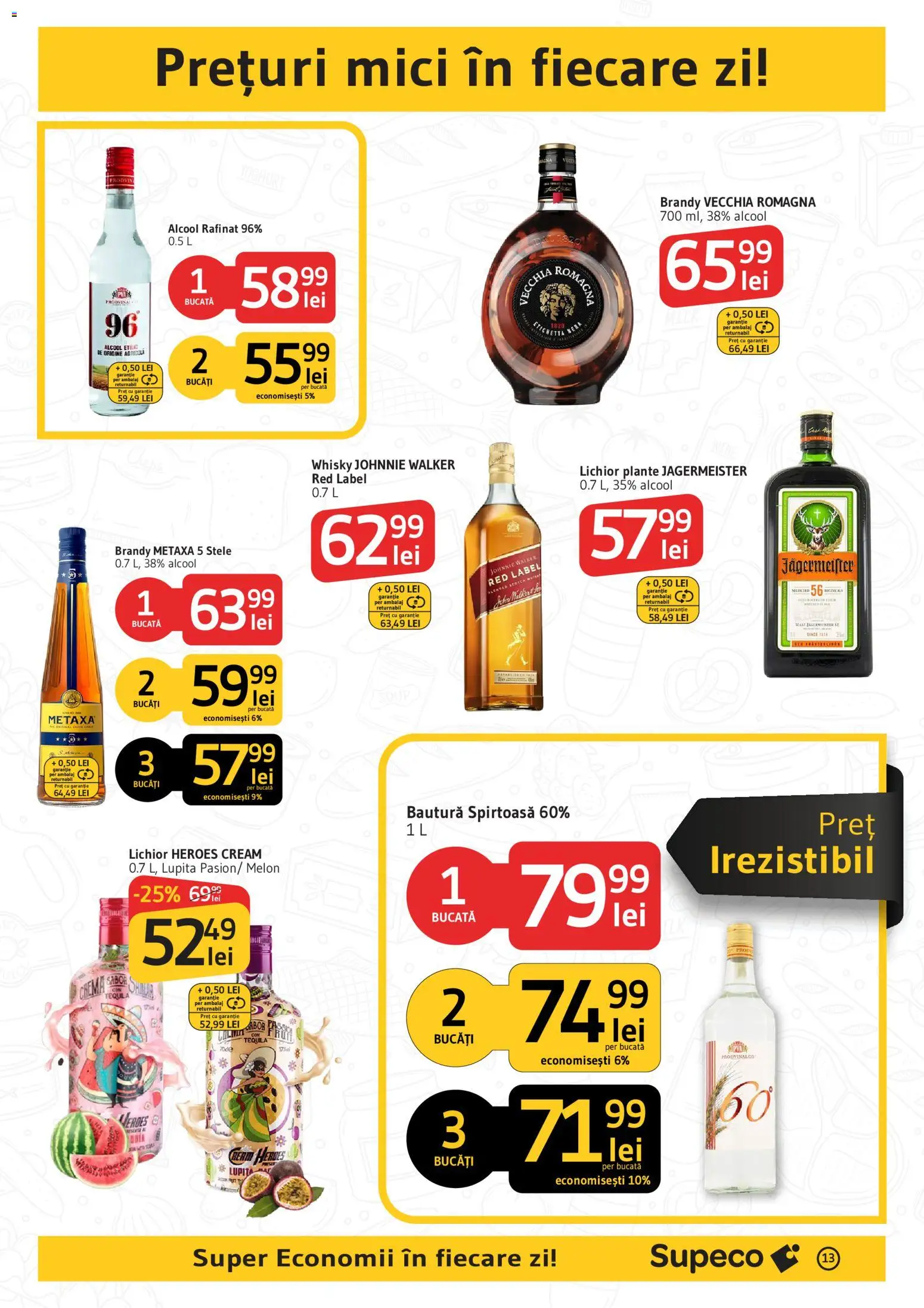 Noul catalog Supeco – valabil de la 23.07.2026 | Pagină: 13 | Produse: Agricola, Mici, Metaxa, Cremă