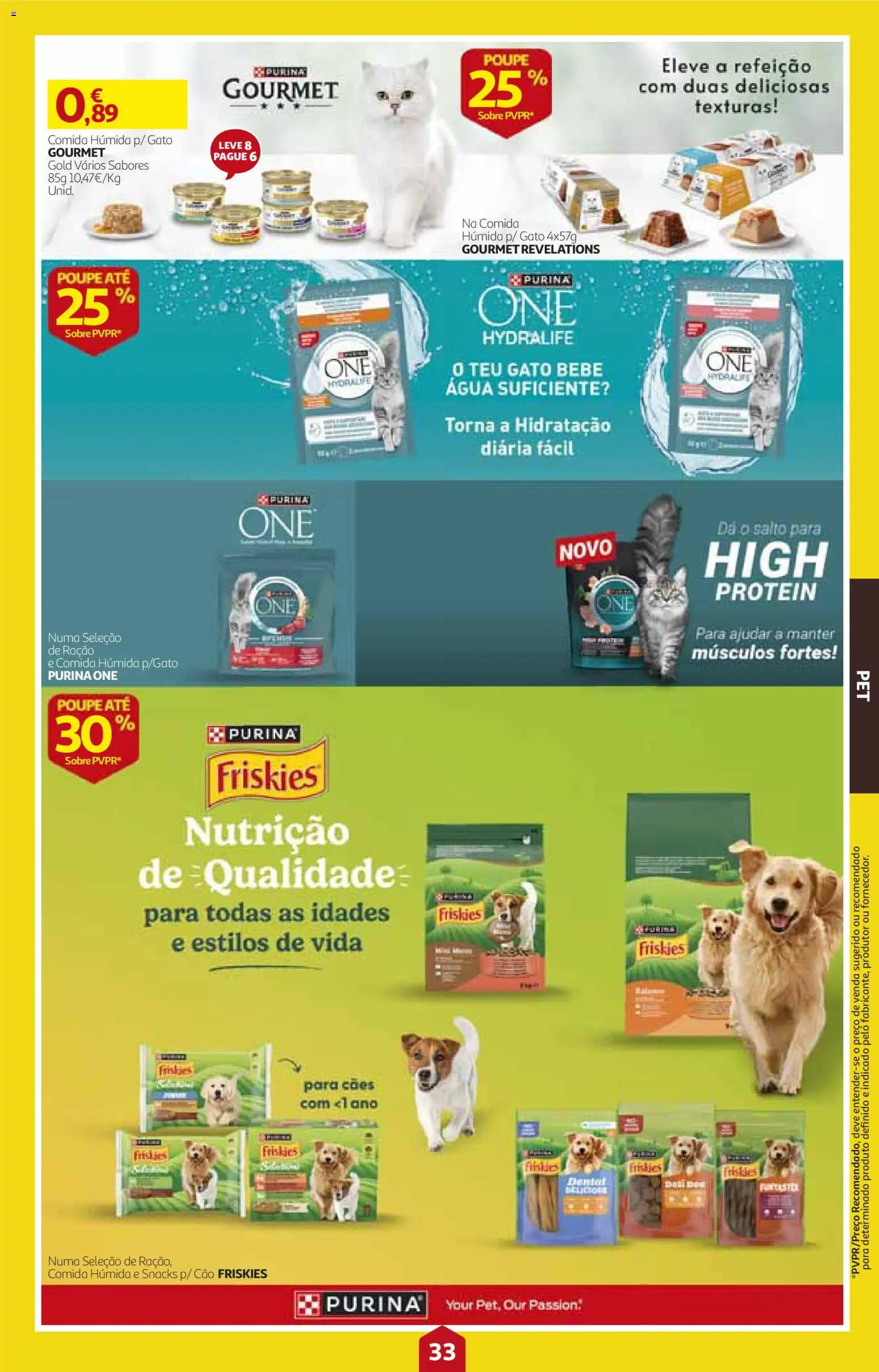 Auchan folheto │ válido de 15/10/2026 | Página: 33 | Produtos: Agua, Purina one, Ração, Snacks