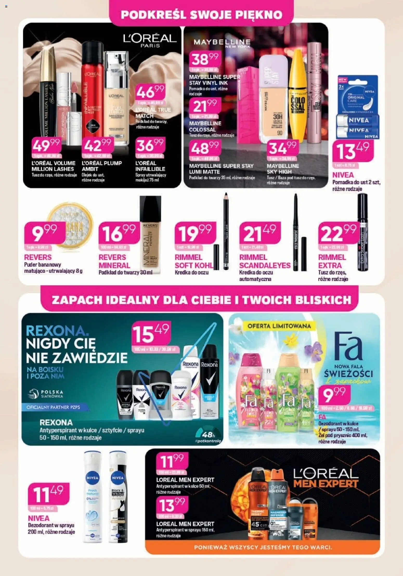 Koliber gazetka od 09.10.2026 | Strona: 2 | Produkty: Puder, Kredka do oczu, Dezodorant, Podkład do twarzy