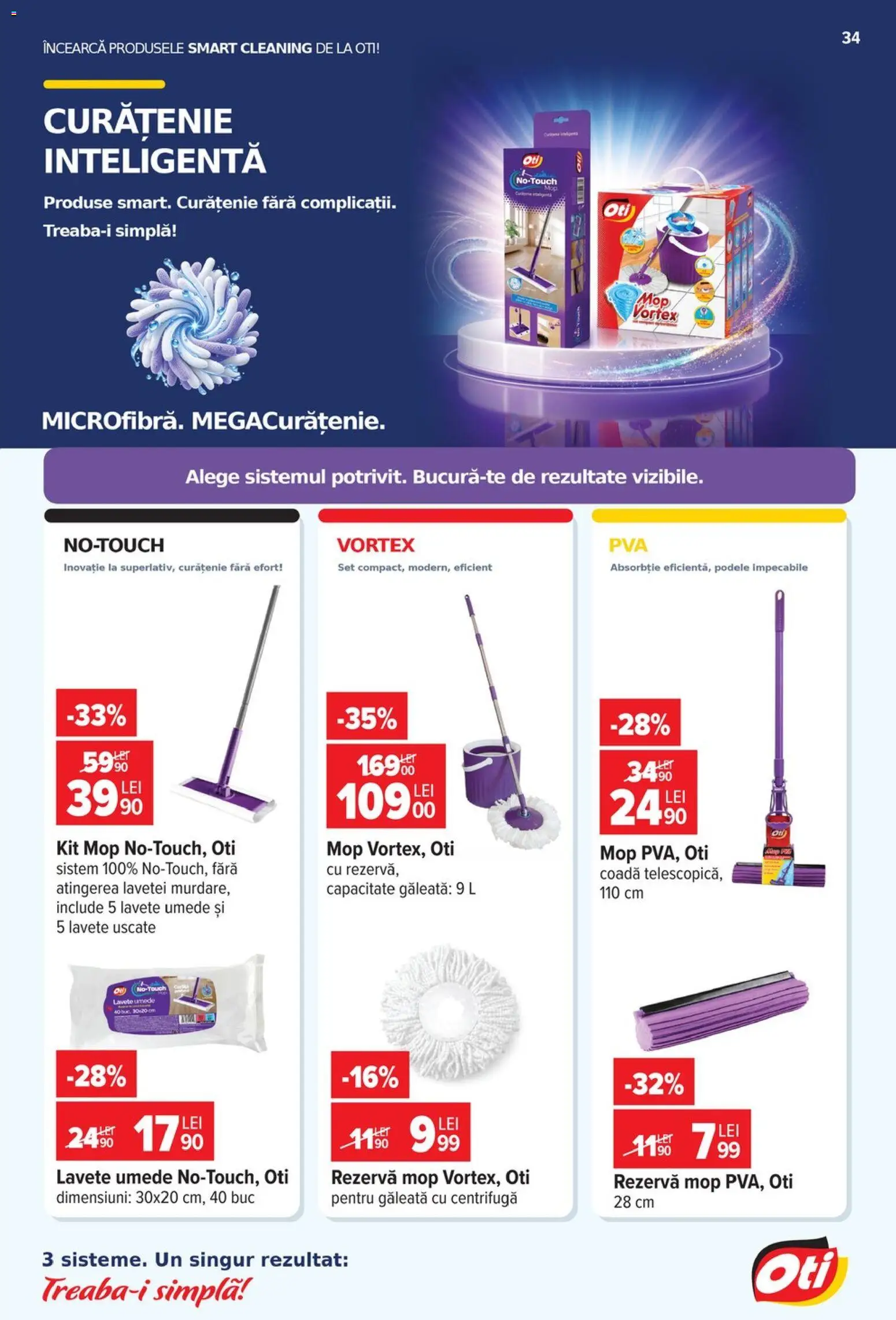 Noul catalog Carrefour – valabil de la 30.09.2026 | Pagină: 34 | Produse: Mop, Lavete, Oti