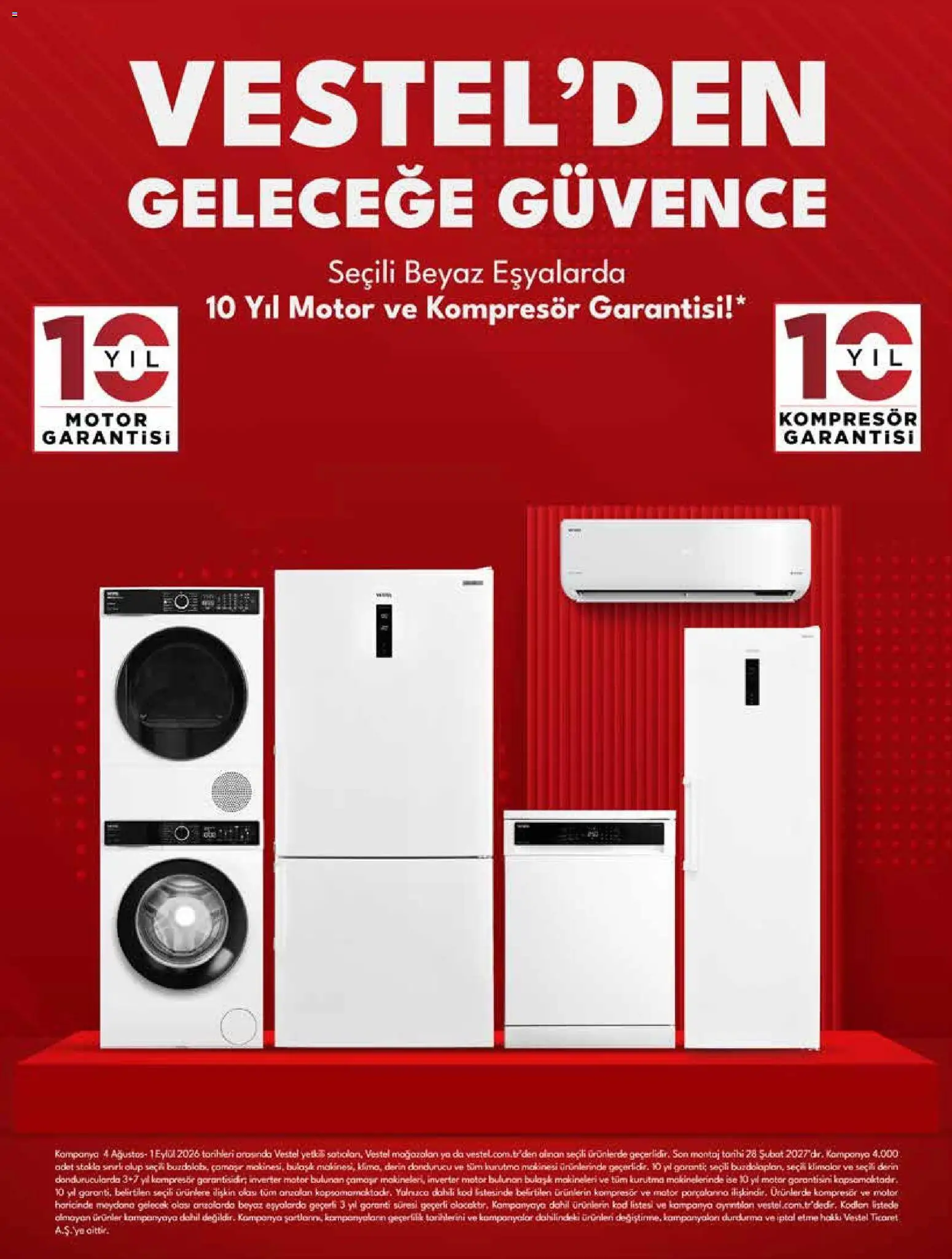 Vestel Katalog - 01 Ağustos 2026 tarihinden itibaren geçerlidir | Sayfa: 9 | Ürünler: Kurutma makinesi, Buzdolabı, Dondurucu