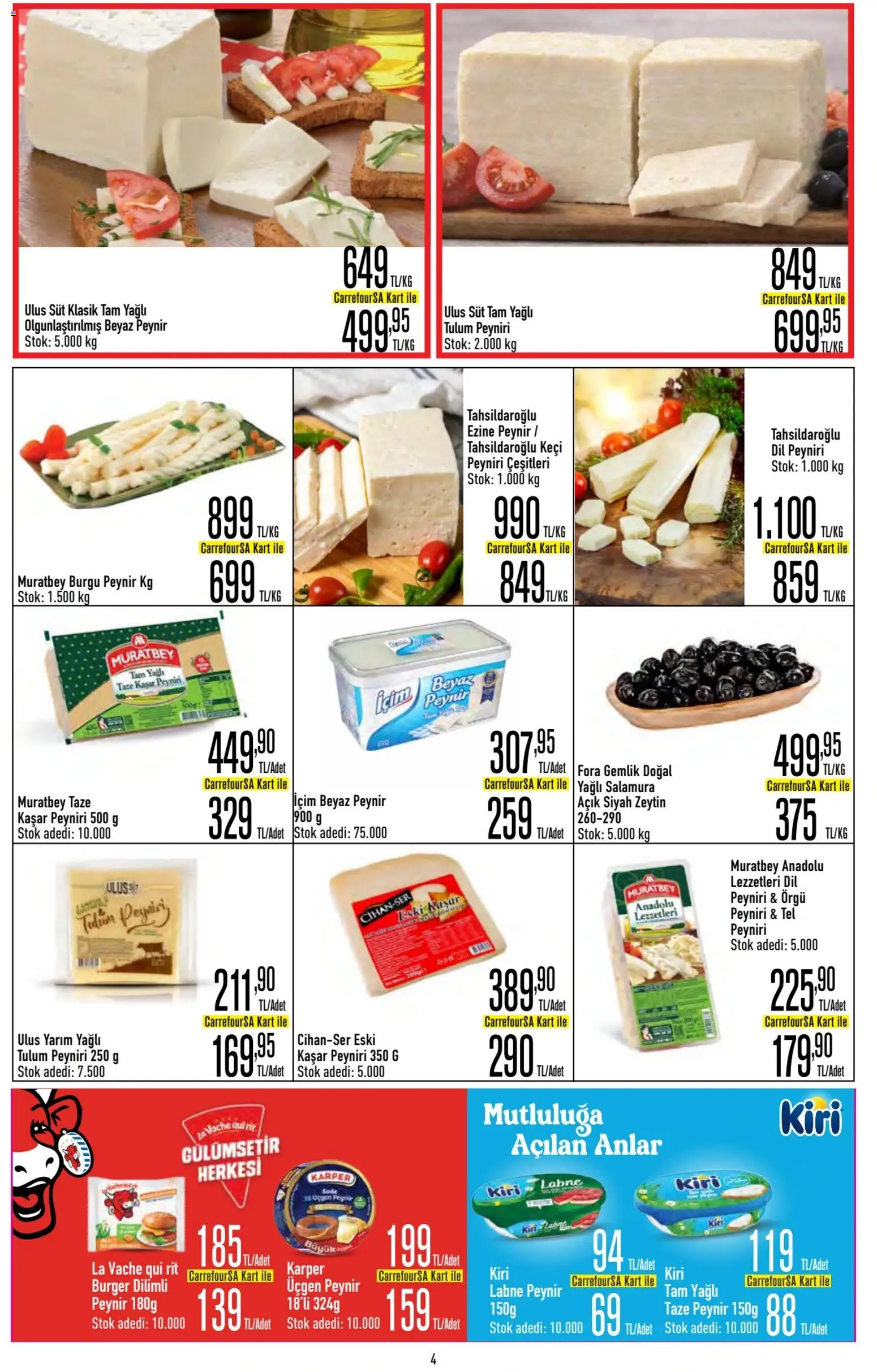 CarrefourSA - Katalog Gurme - 20 Ağustos 2026 tarihinden itibaren geçerlidir | Sayfa: 4 | Ürünler: Süt, Peynir, Tulum, Zeytin