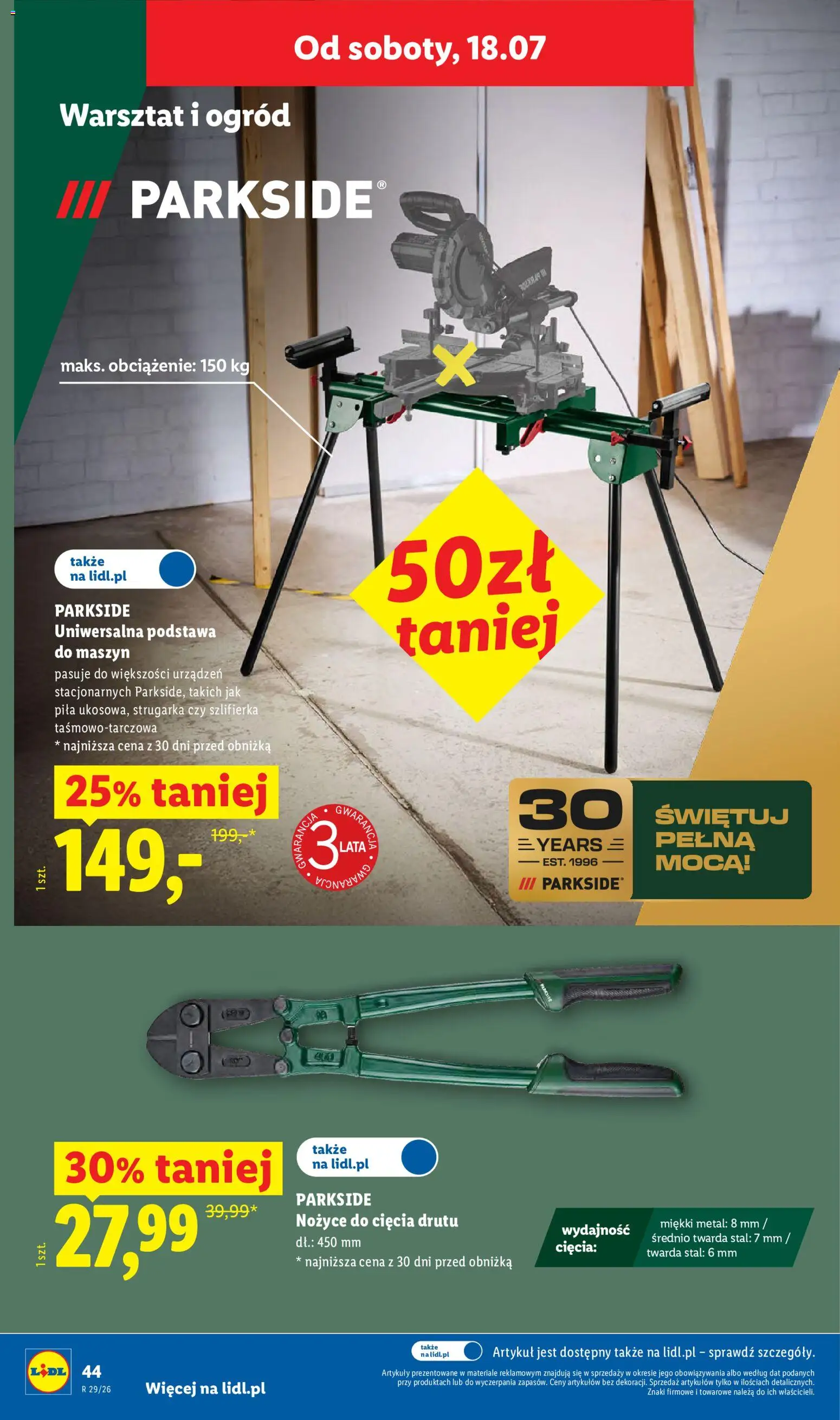 Lidl Katalog od 13.07.2026 | Strona: 50 | Produkty: Szlifierka