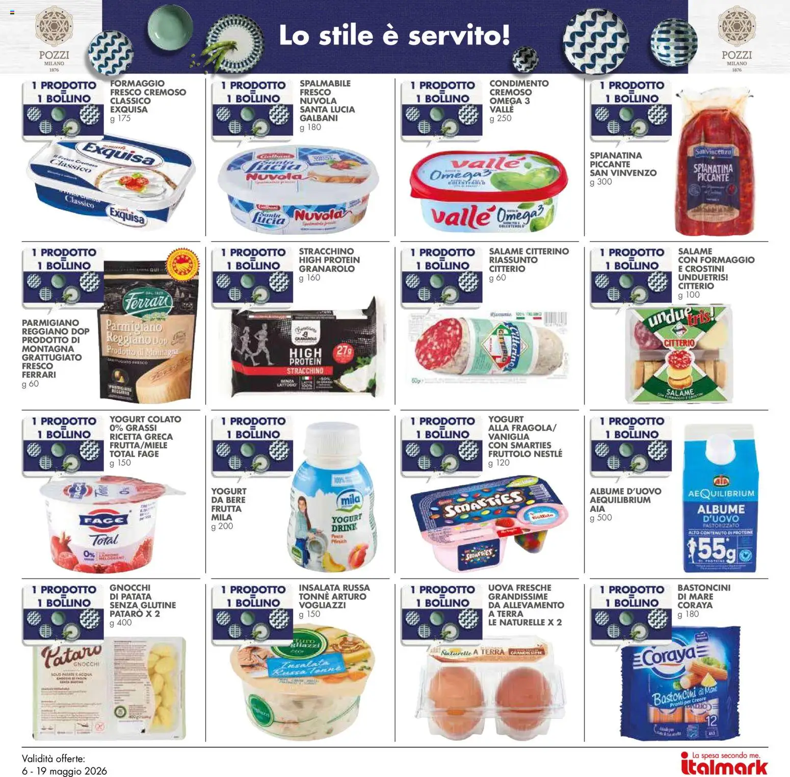 Volantino Italmark del 06.05.2026 | Pagina: 28 | Prodotti: Yogurt, Crostini, Gnocchi, Terra
