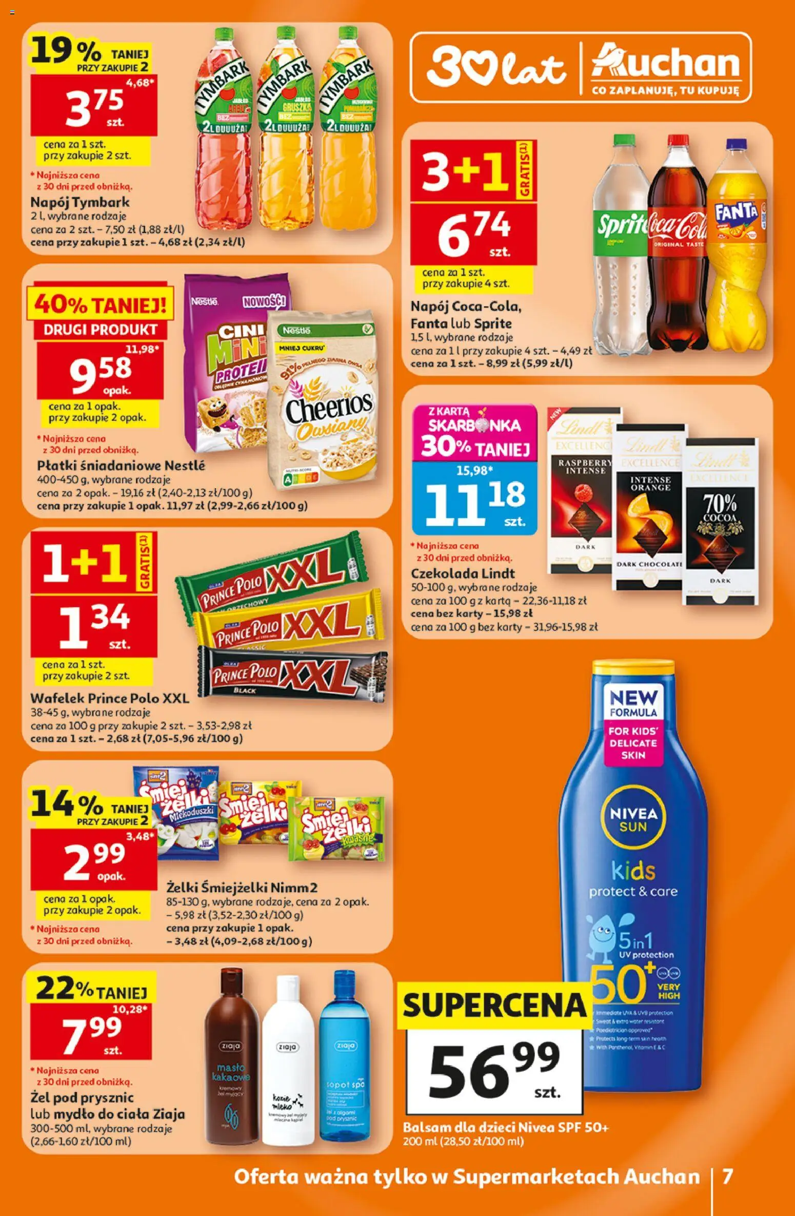 Auchan gazetka od 25.06.2026 | Strona: 7 | Produkty: Płatki śniadaniowe, Masło, Płatki, Żel pod prysznic