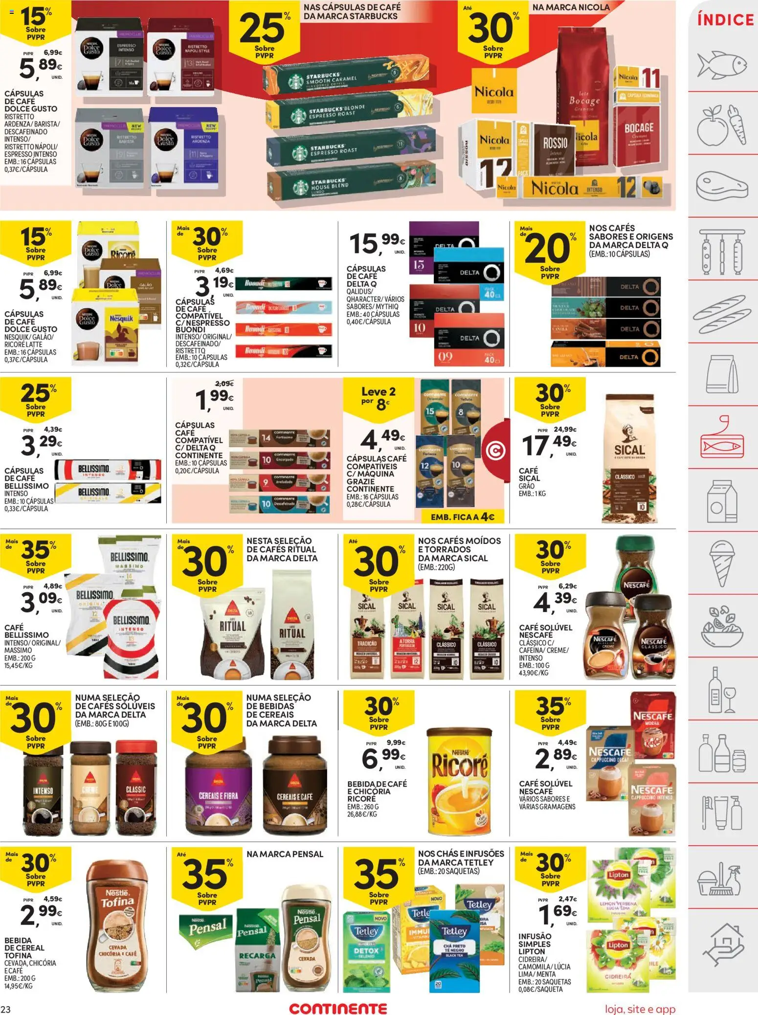 Continente folheto │ válido de 23/06/2026 | Página: 25 | Produtos: Delta q, Dolce gusto, Creme, Bebida