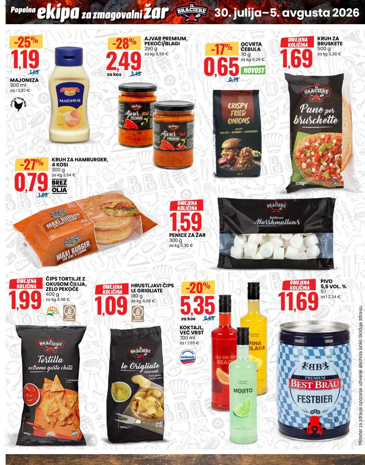 Novi Eurospin katalog ponudbe – veljaven od 30.07.2026 | Stran: 5 | Izdelki: Ajvar, Tortilje, Kruh, Cips