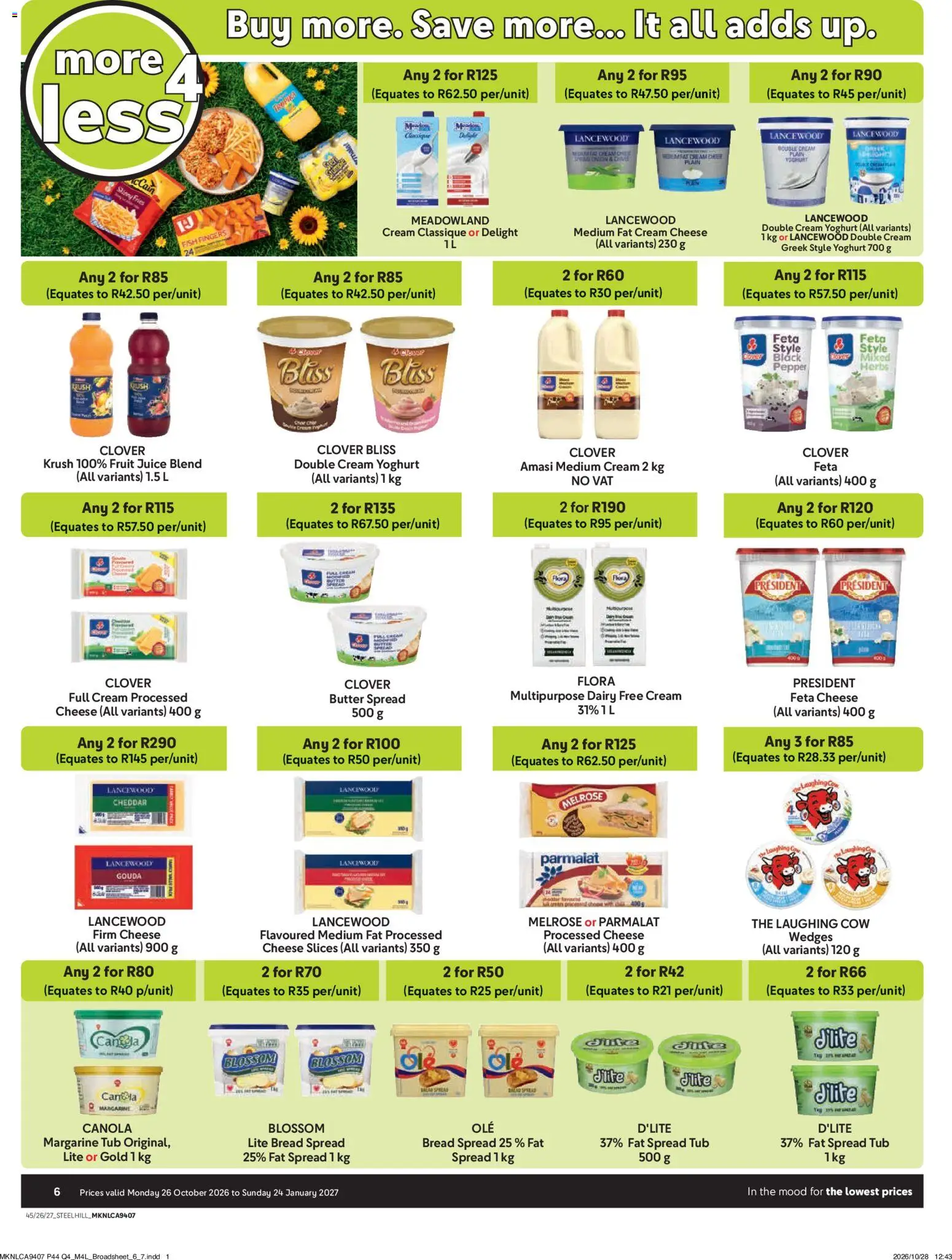 New Makro catalogue – valid from 26/10/2026 | Page: 6 | Products: Margarine, Juice, Feta cheese, Pepper