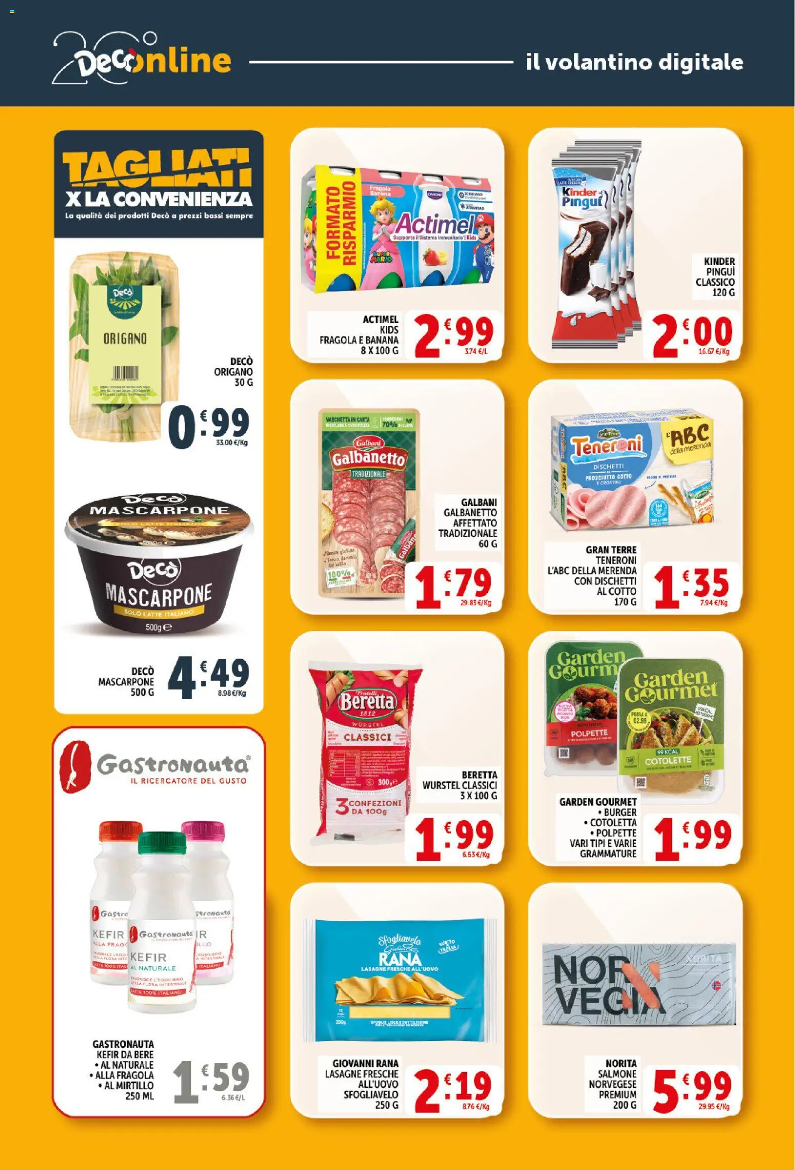 Volantino Decò del 10/07/2026 | Pagina: 23 | Prodotti: Salmone, Latte, Crostini, Polpette