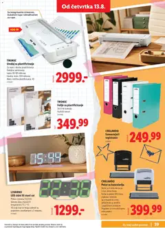 Lidl katalog Spremni pre prvog zvona - pregled Lidl kataloga - važi od 30.07.2026 | Strana: 39 | Proizvode: Led, Kutija, Laminator, Sat