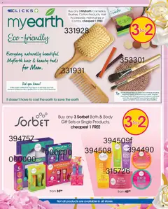 Clicks specials catalogue – valid from 23.04.2026 | Page: 9 | Products: Butter, Body cream, Body wash, Makeup brushes