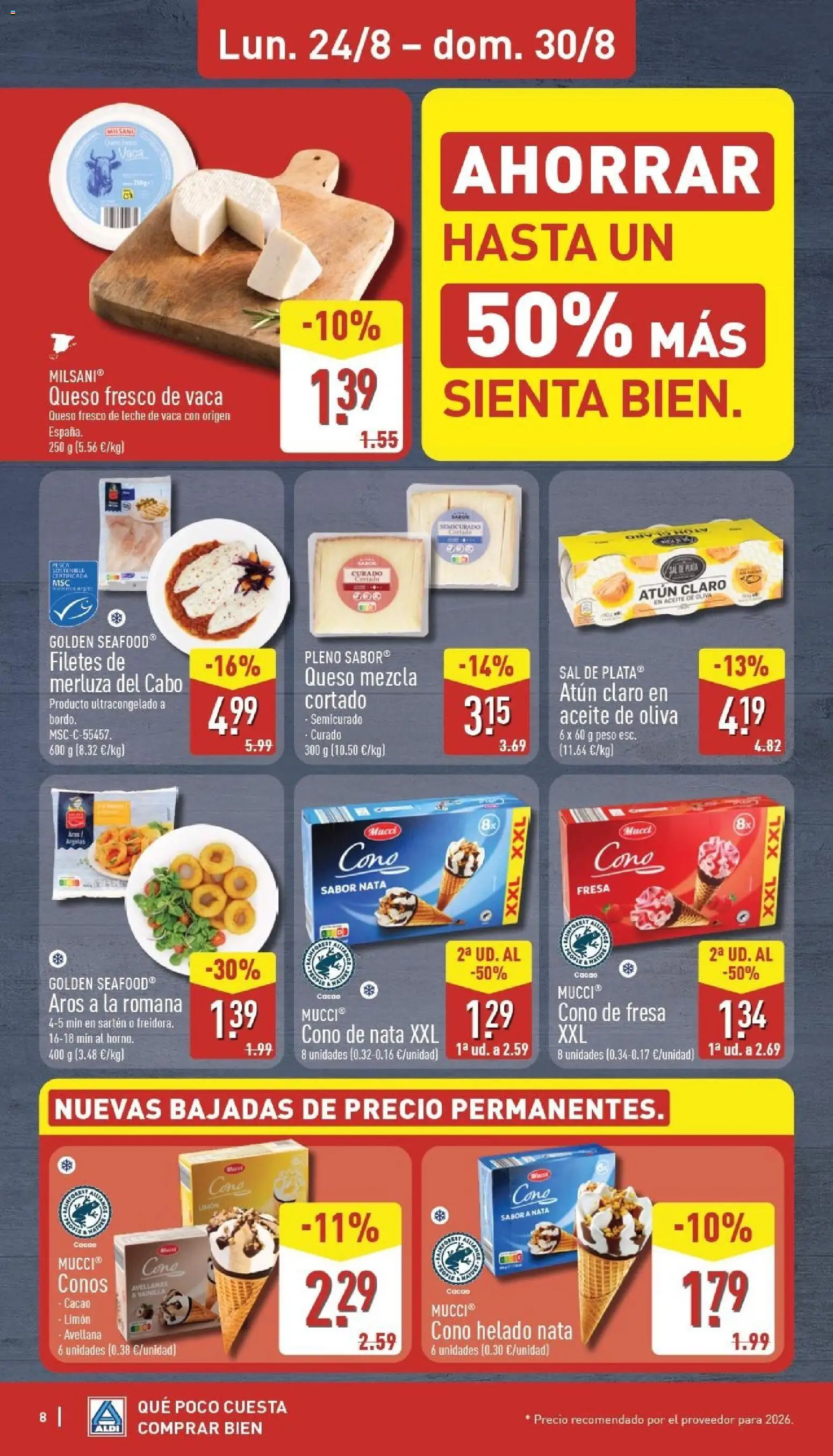 Aldi folleto Baleares │ válido desde el 24/08/2026 | Página: 8 | Productos: Vainilla, Avellanas, Peso, Atún claro