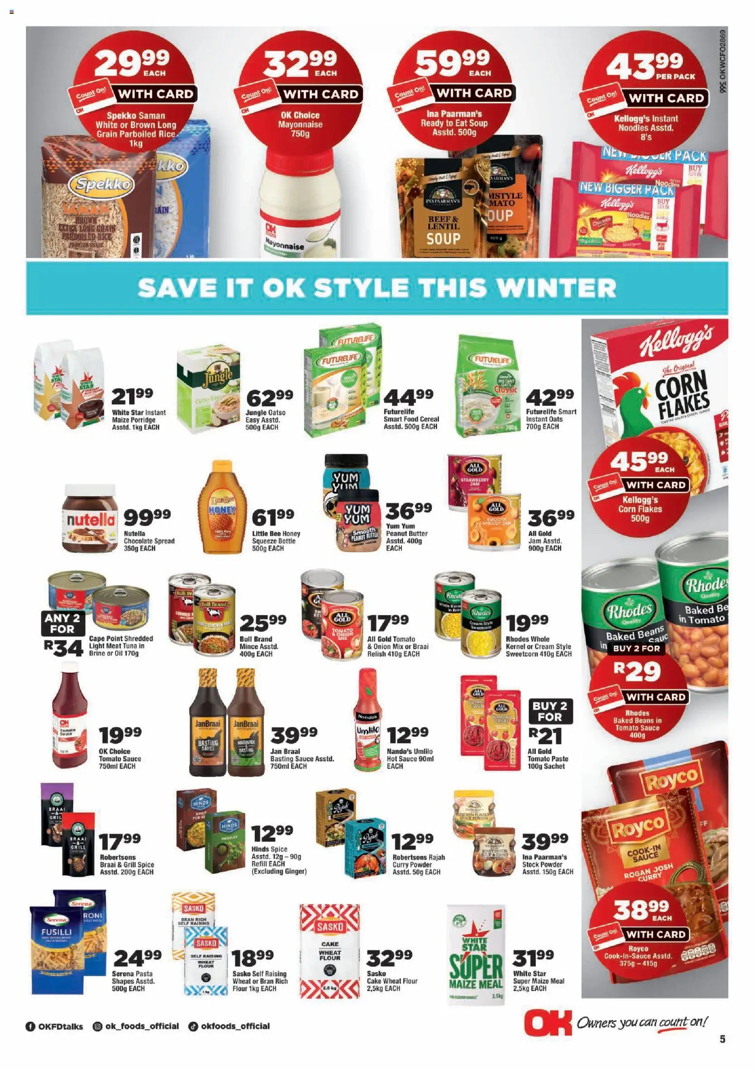 New OK Foods catalogue – valid from 15/07/2026 | Page: 5 | Products: Parsley, Grill, Rice, Noodles